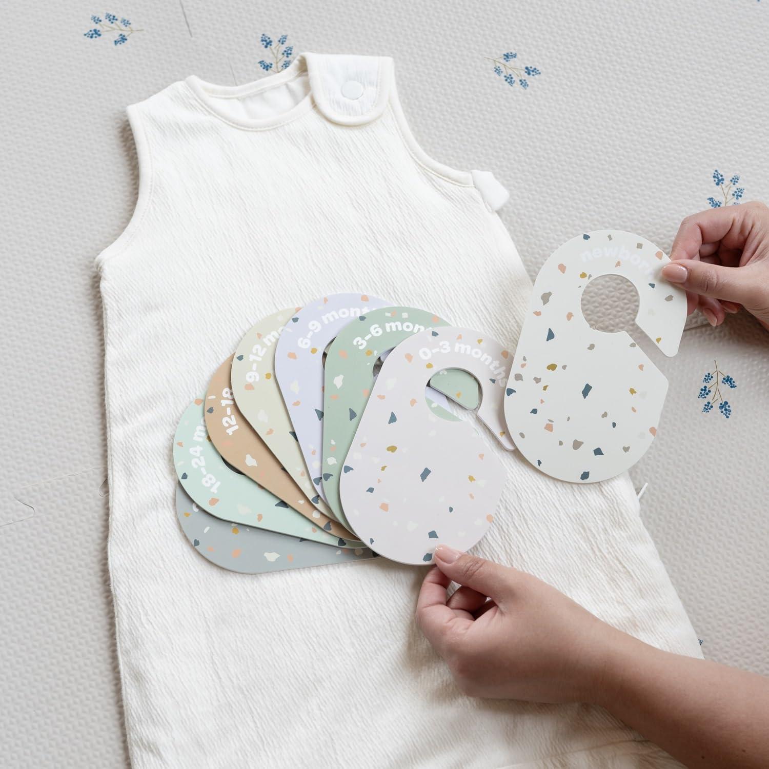 3 Sprouts 3 Sprouts Baby Closet Dividers (Newborn To 24 Months) – Pack Of 8 - Terrazzo (Set of 8)