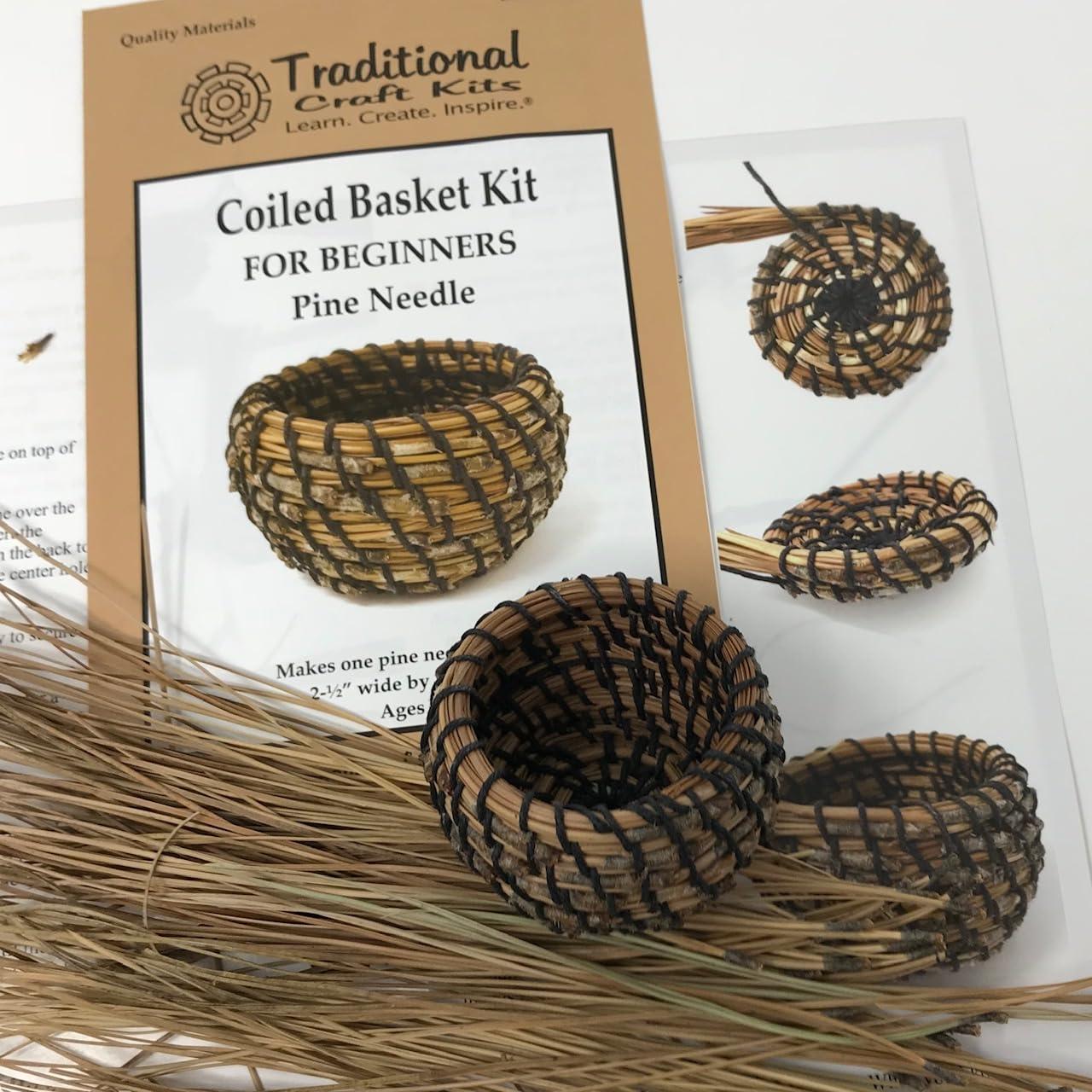 Traditional Craft Kits: Coiled Basket Kit for Beginners - Pine Needle