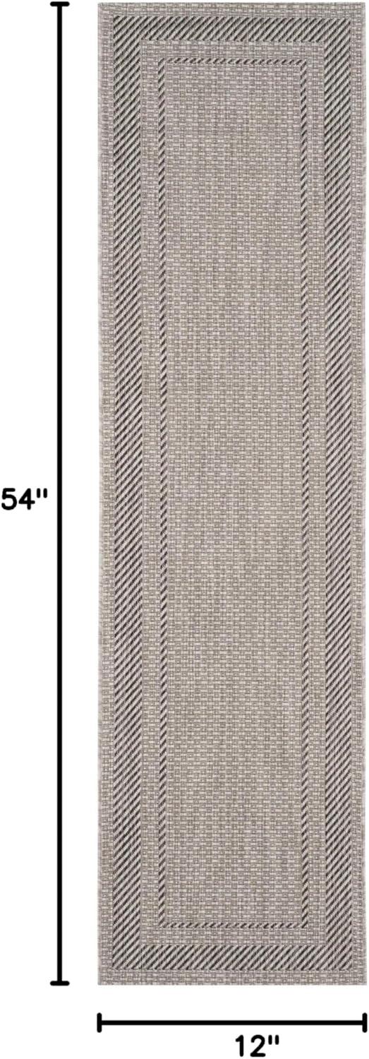Courtyard CY8477 Power Loomed Indoor/Outdoor Area Rug - Beige/Black - 8'9"x11'9" - Safavieh.