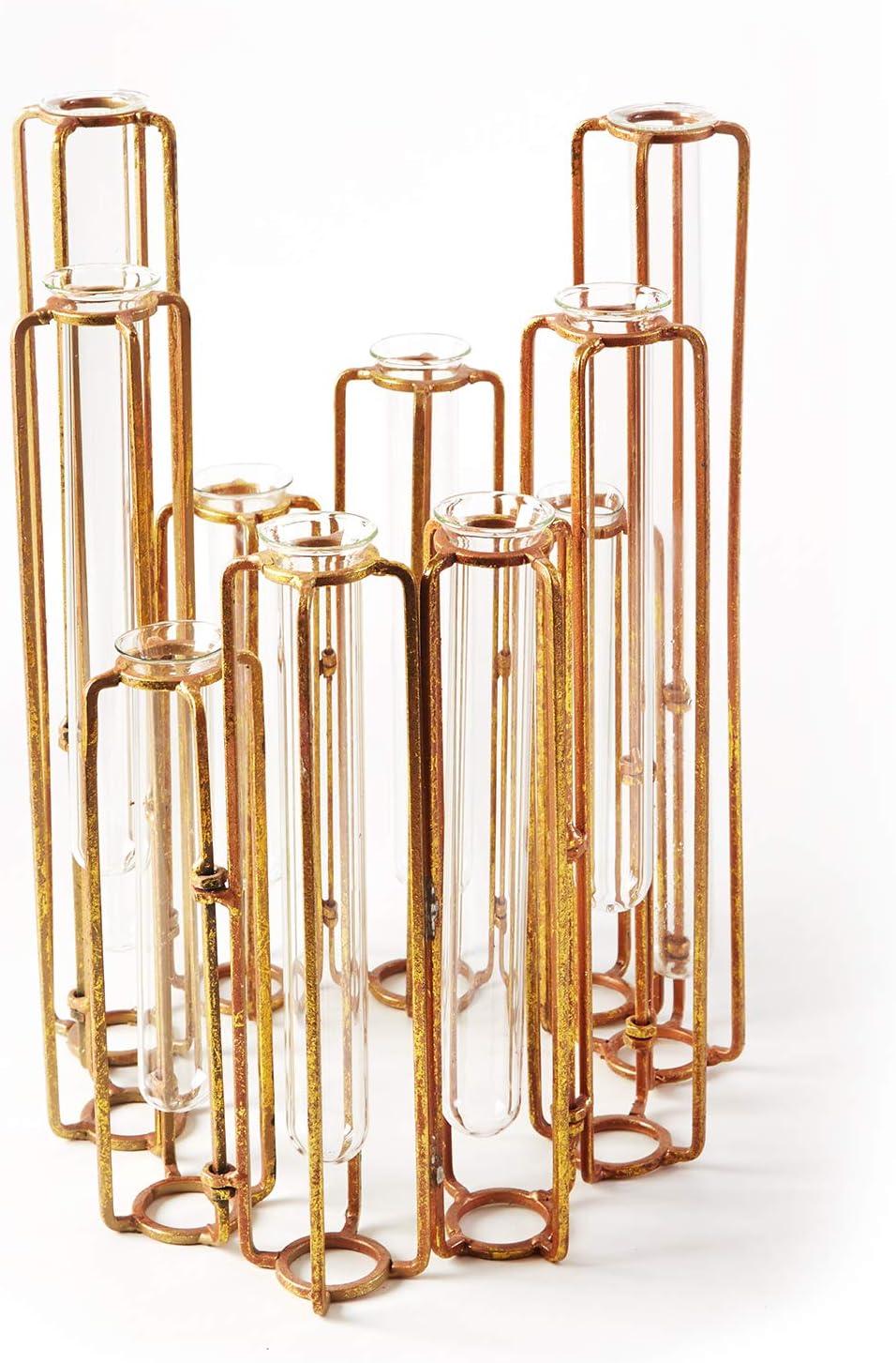 Two's Company Set of 10 Hinged Flower Vases