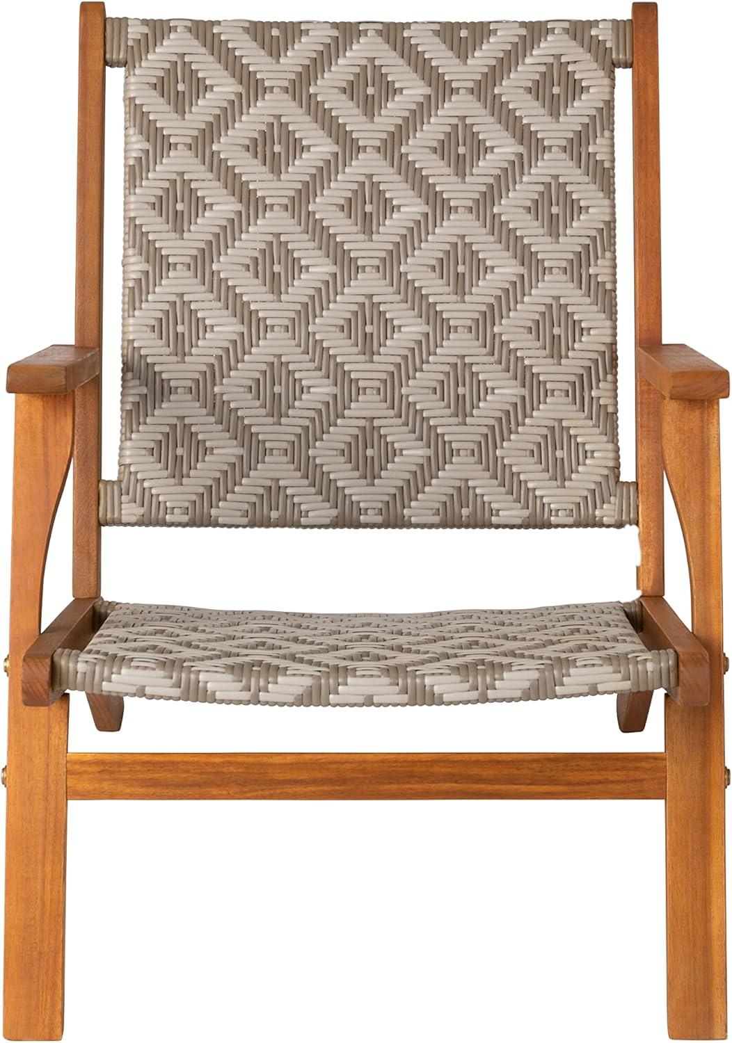 Vega Natural Stain Outdoor Chair in Ecru Cording