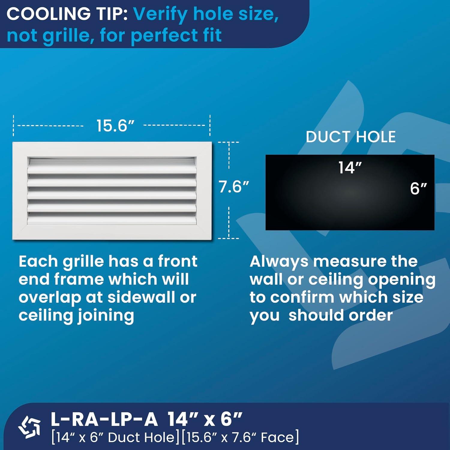 White Aluminum Louvered 15.6 x 7.6 Vent Cover