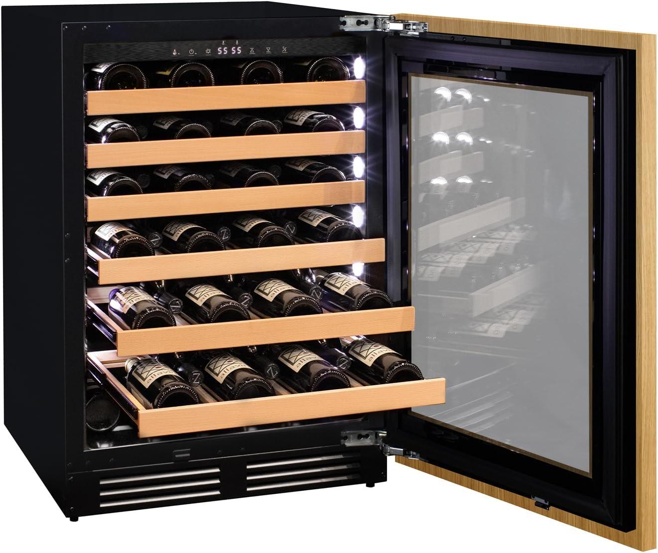 Allavino 24'' 49 Bottle Single Zone Panel Ready Wine Refrigerator