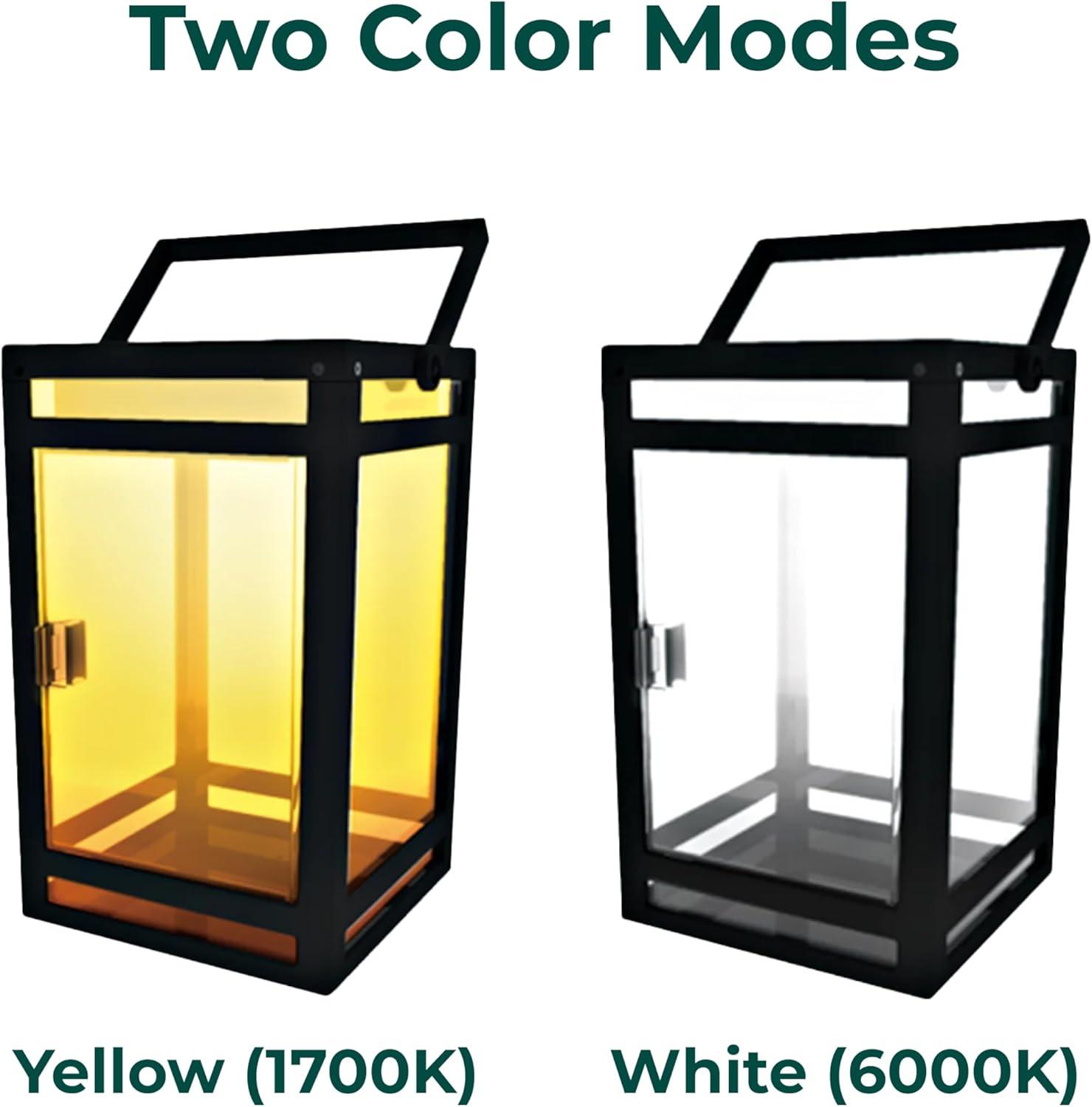 7.87'' Solar Powered Integrated LED Color Changing Outdoor Lantern