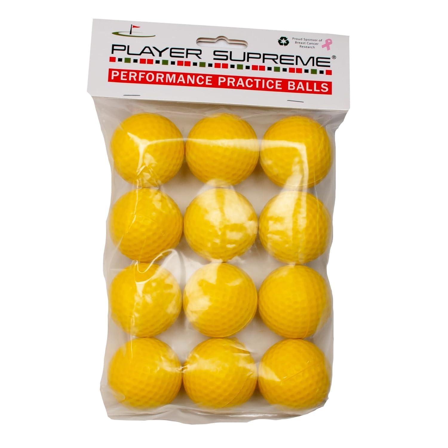 Yellow Foam Practice Golf Balls by JP Lann Available in 12 or 36 count (each sold separately)