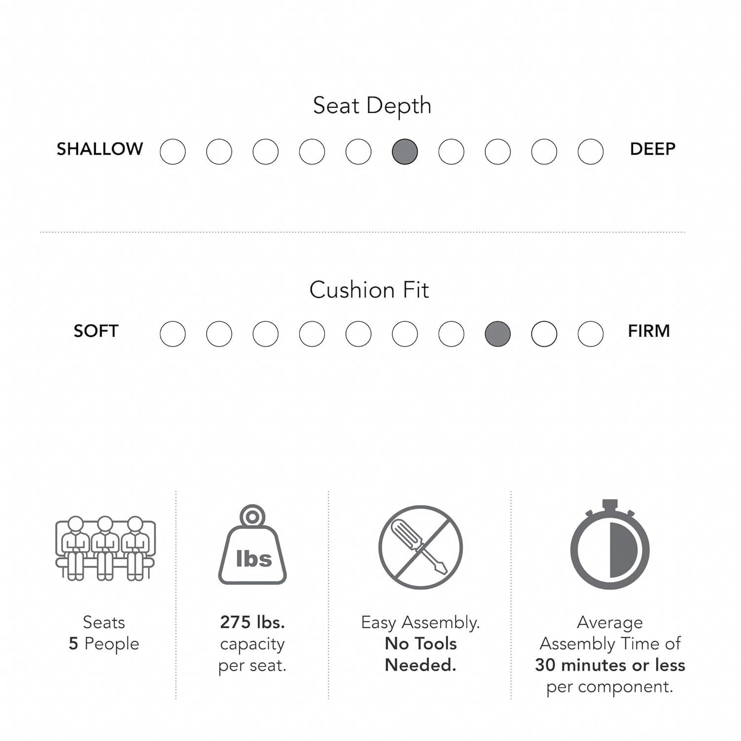 Stockton 87W L Shaped Sectional Couch in Cream Herringbone Fabric