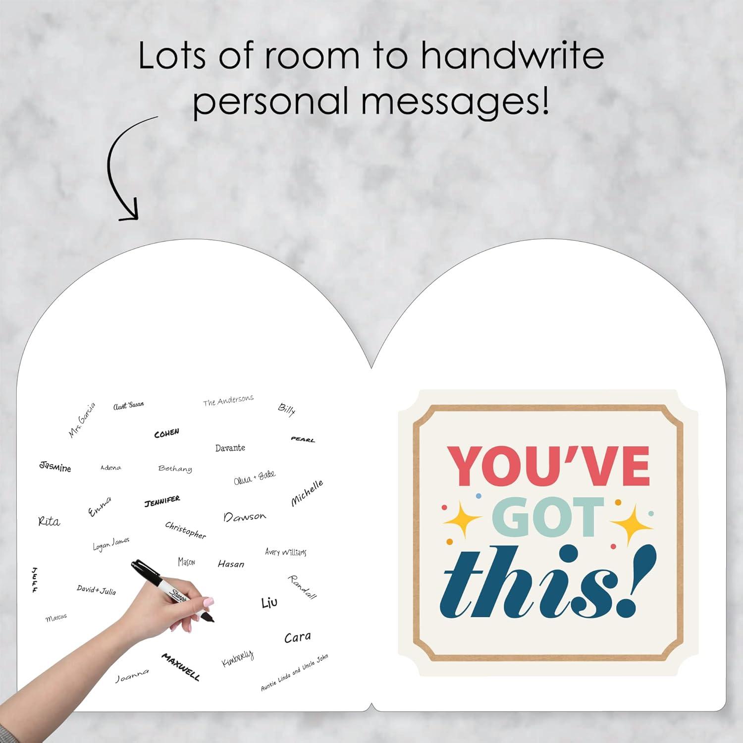 Big Dot of Happiness Good Luck - Encouragement Giant Greeting Card - Big Shaped Jumborific Card - 16.5 x 22 inches