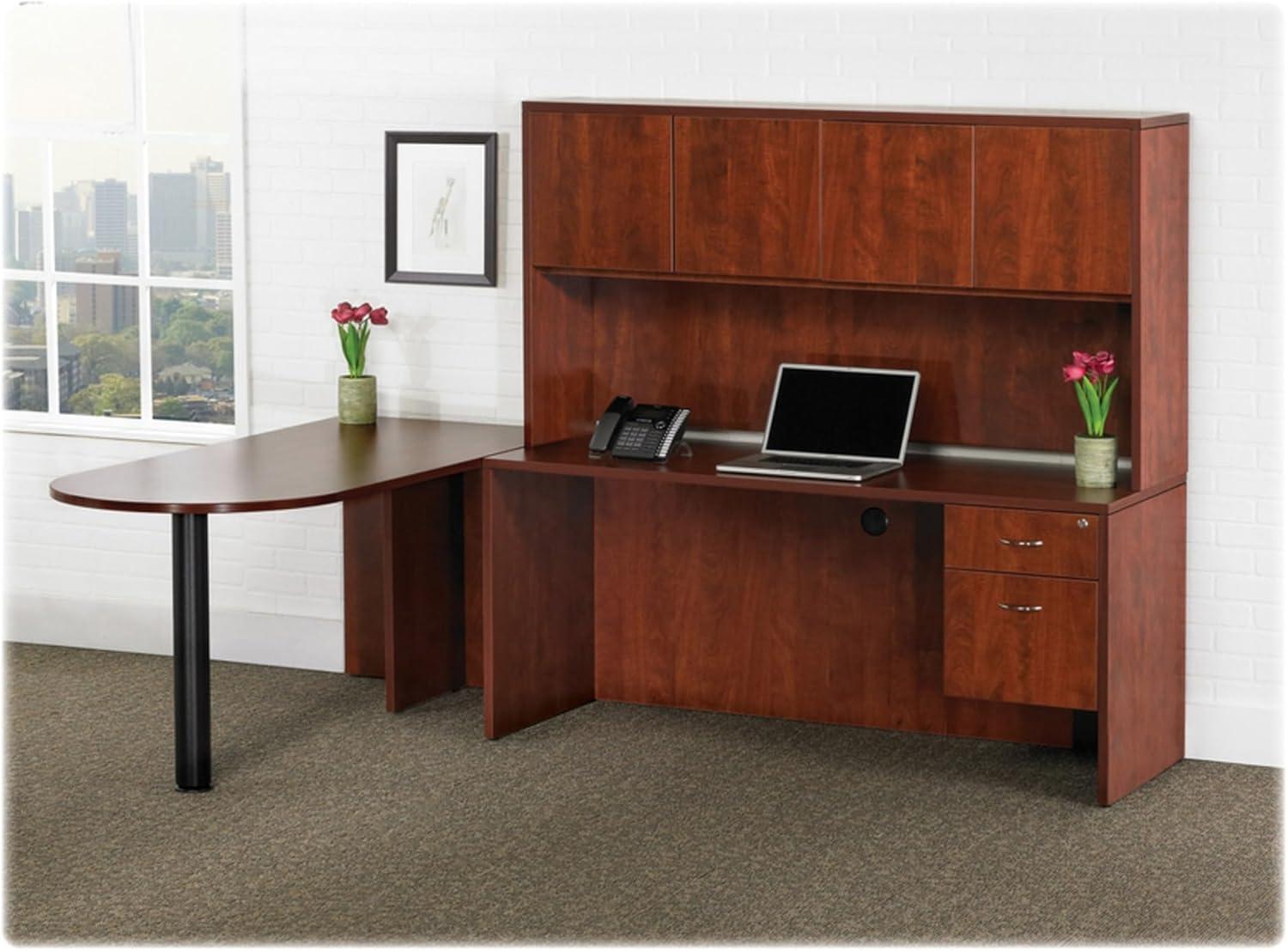 Winston Porter Sahrye Rectangle Synthetic Laminate Reception Desk