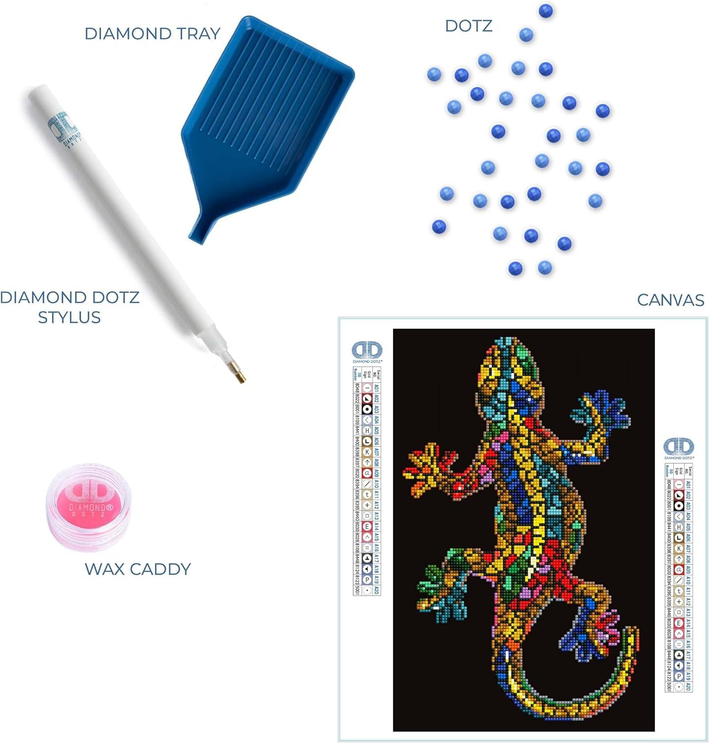 Diamond Dotz Gekko Paua Diamond Painting Kits for Adults - Diamond Art Kits a Relaxing Creative Craft Kit with Dotz Gems 16x11