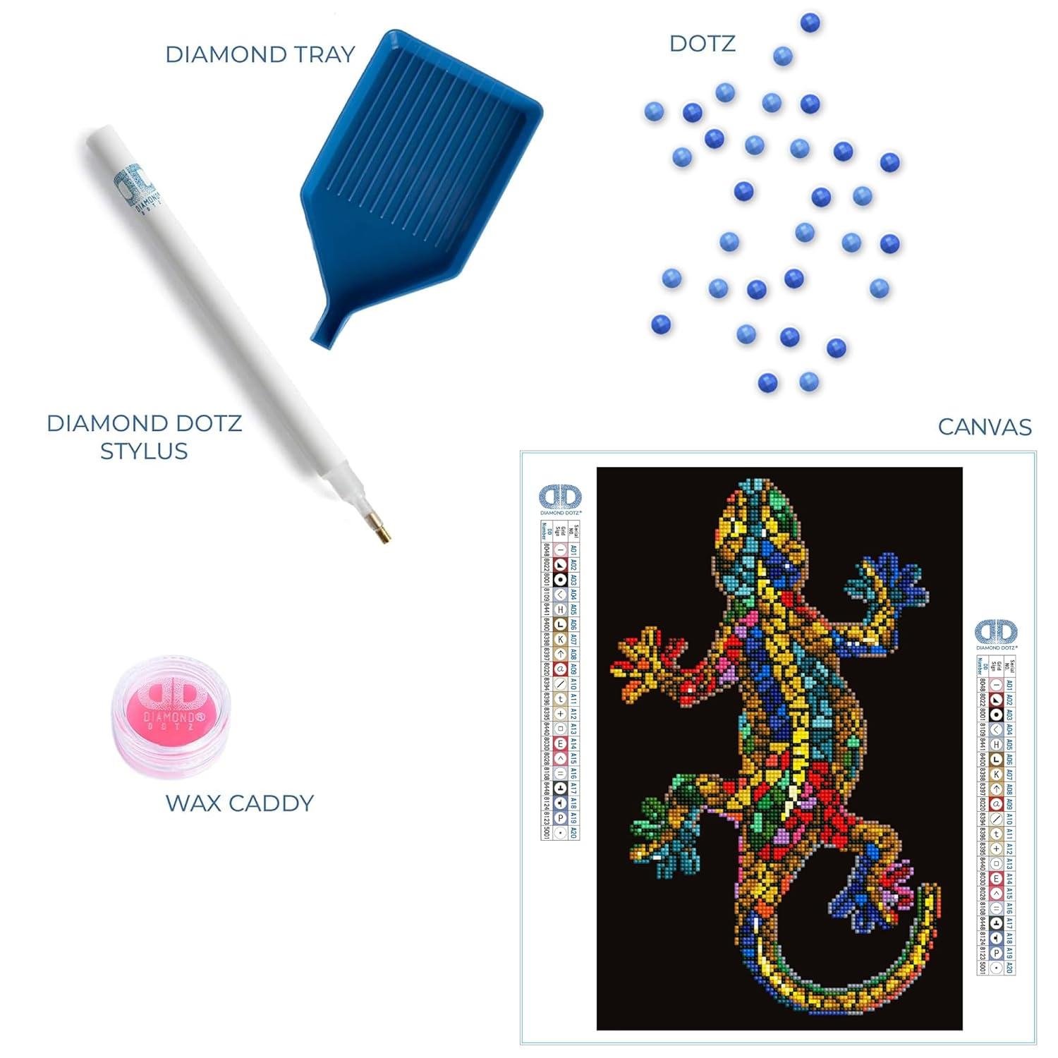 Diamond Dotz Gekko Paua Diamond Painting Kits for Adults - Diamond Art Kits a Relaxing Creative Craft Kit with Dotz Gems 16x11