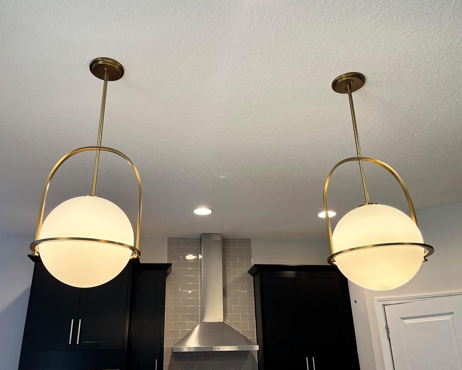 Arie Single Light Glass Dimmable Pendant