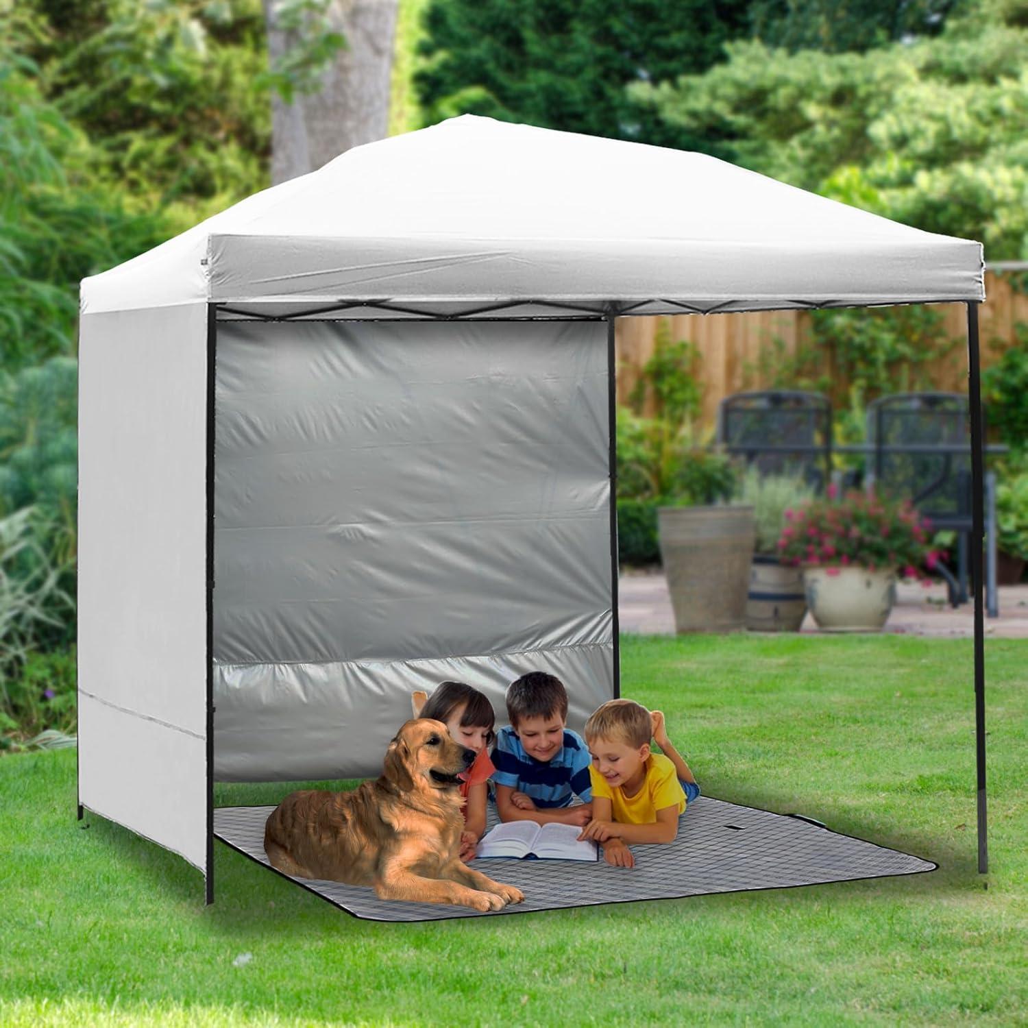 White Waterproof UV-Proof Canopy Sidewall for 10x10ft Gazebo