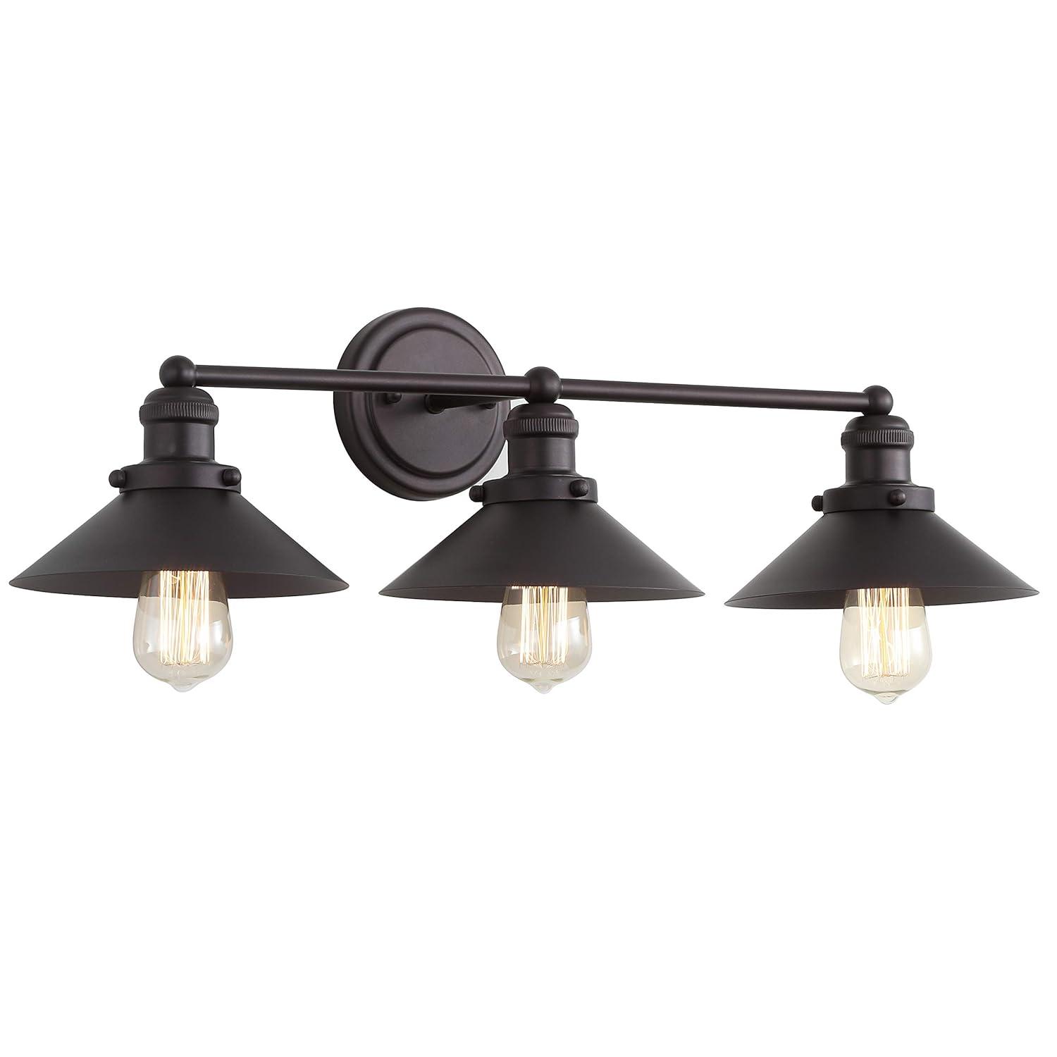 July 26.5" 3-light Metal Vanity Light, Oil Rubbed Bronze