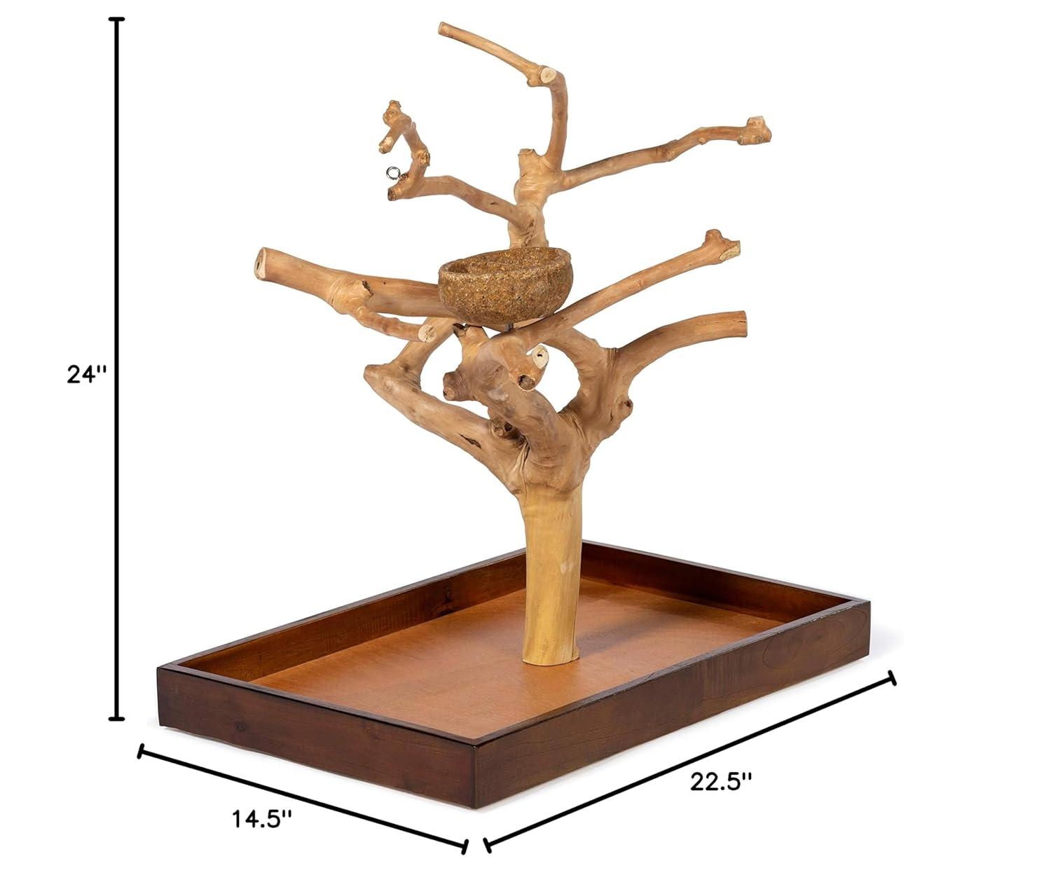 Tucker Murphy Pet™ Freeport One-of-a-Kind 22.5'' Wood Bird Play Stand for Table Top
