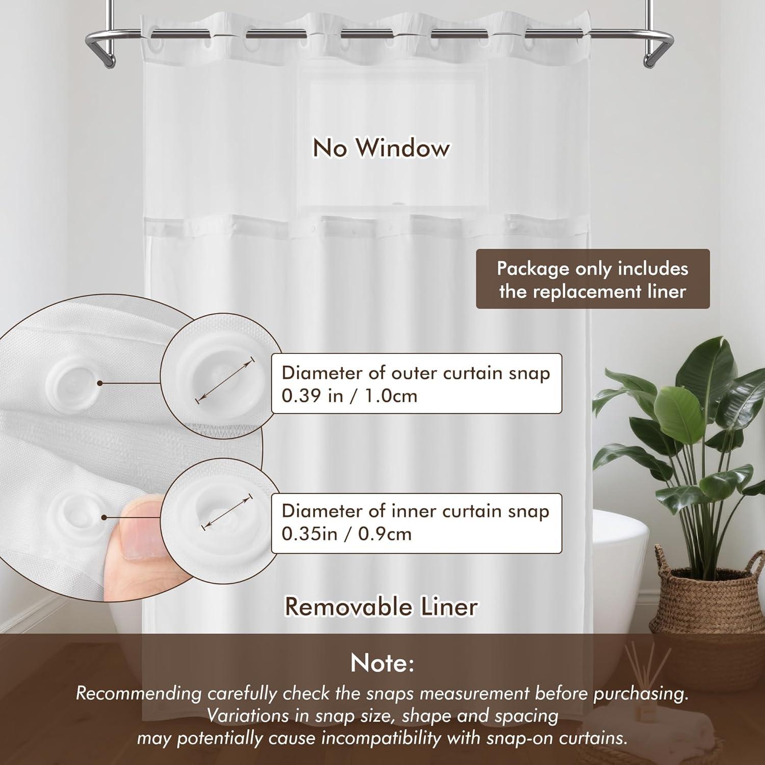 Mrs Awesome Replaceable Fabric Snap in Liner, White Water Repellent with 2 Magnets, 70" x 54"