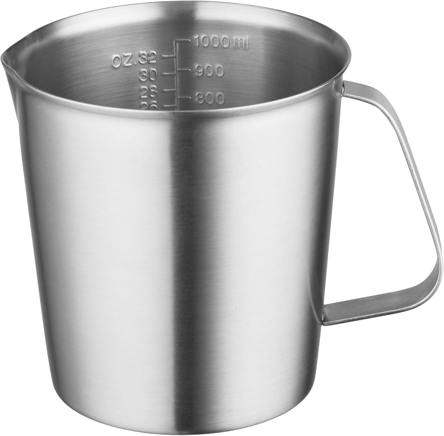 32 oz Stainless Steel Measuring Cup with Handle and Markings