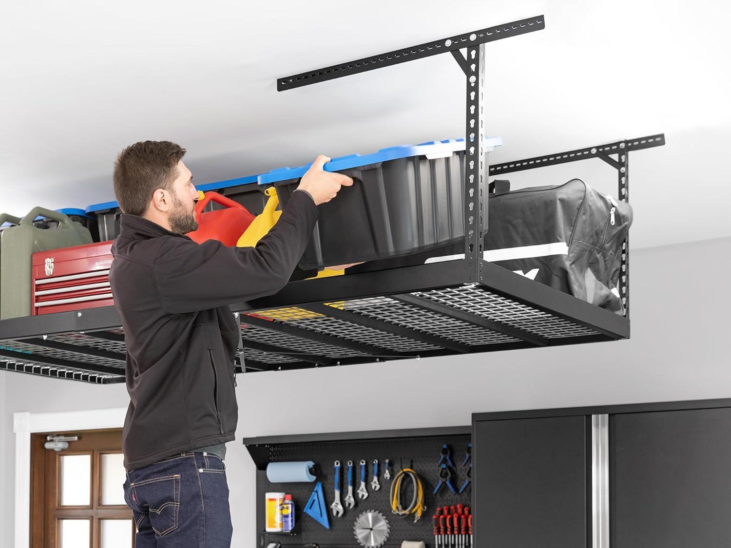 NewAge Products VersaRac Pro 4 ft. x 8 ft. Adjustable Overhead Storage Rack