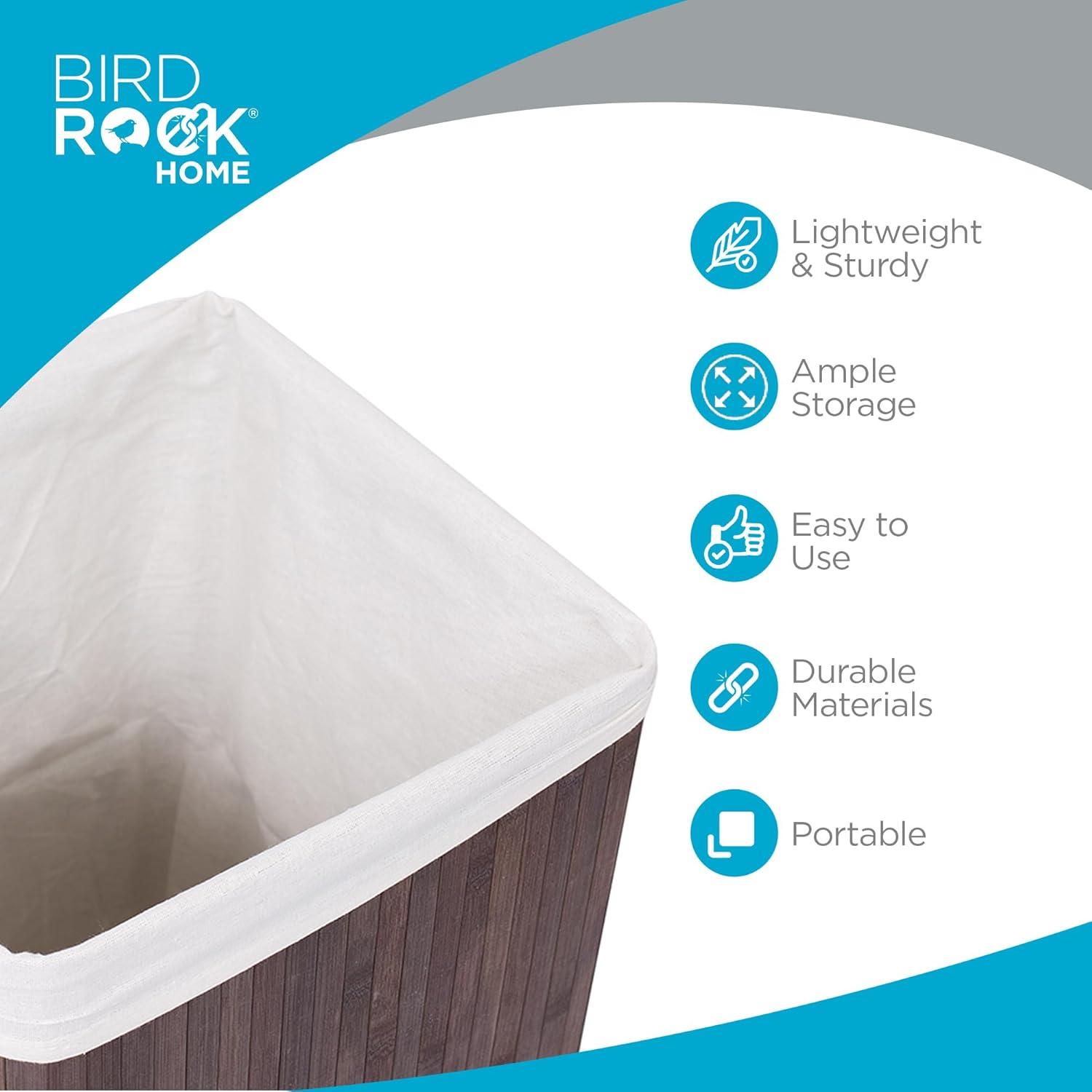 BirdRock Home Bamboo Laundry Hamper with Handles