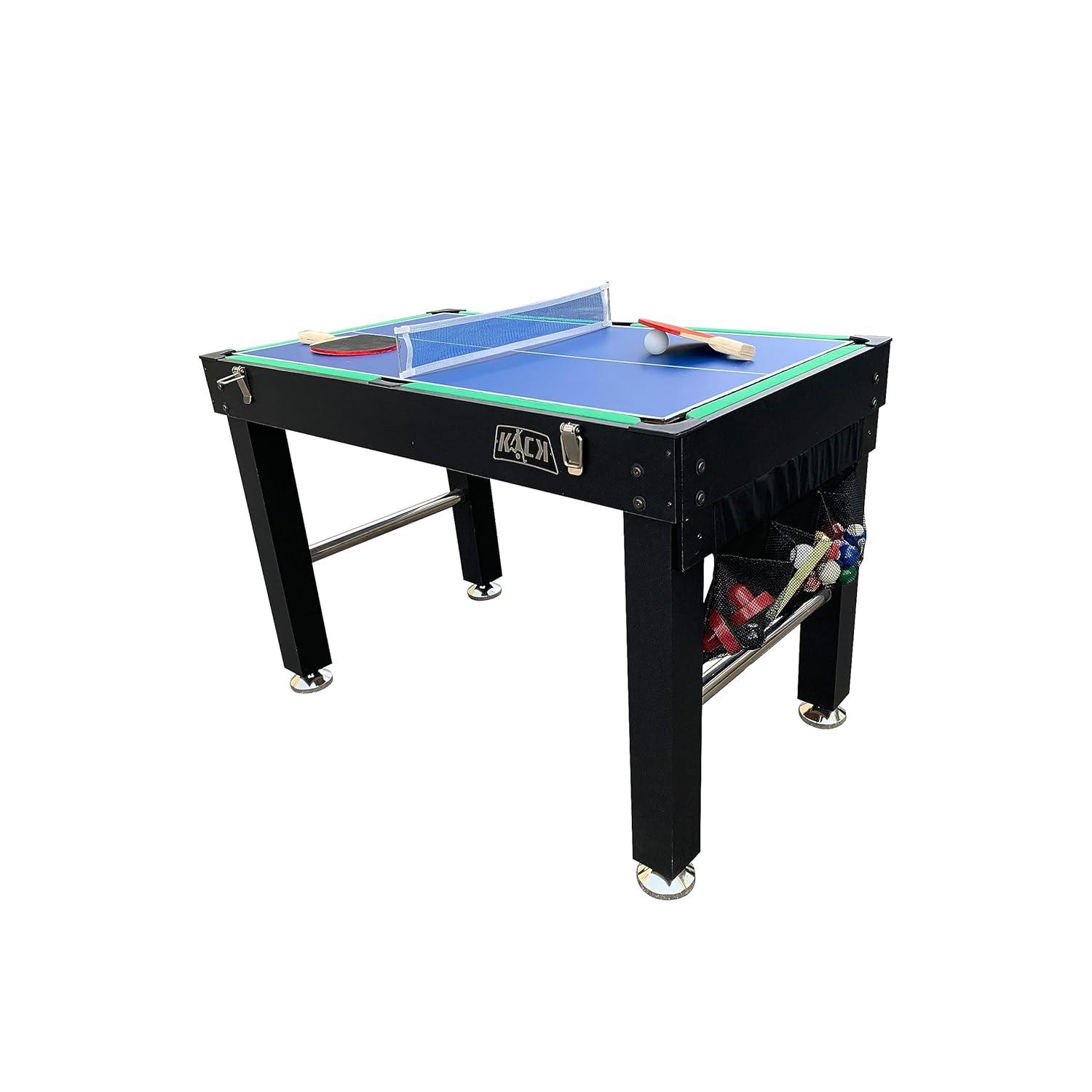 KICK Foosball Tables KICK Quad 48″ 4-in-1 Multi Game Table Combo Arcade Set for Home, Game Room, Friends & Family