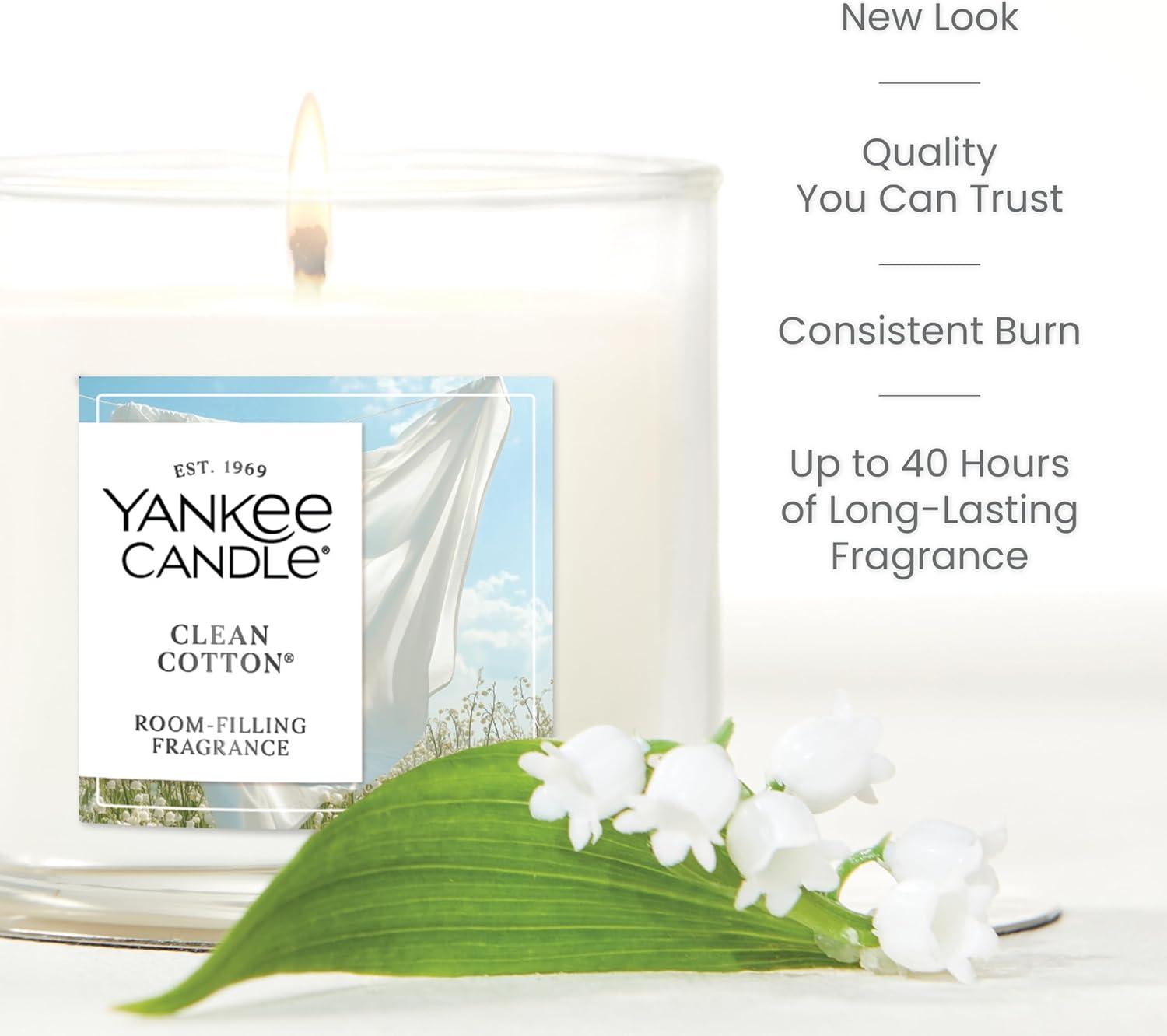 YANKEE CANDLE Signature Clean Cotton Scented Tumbler Candle