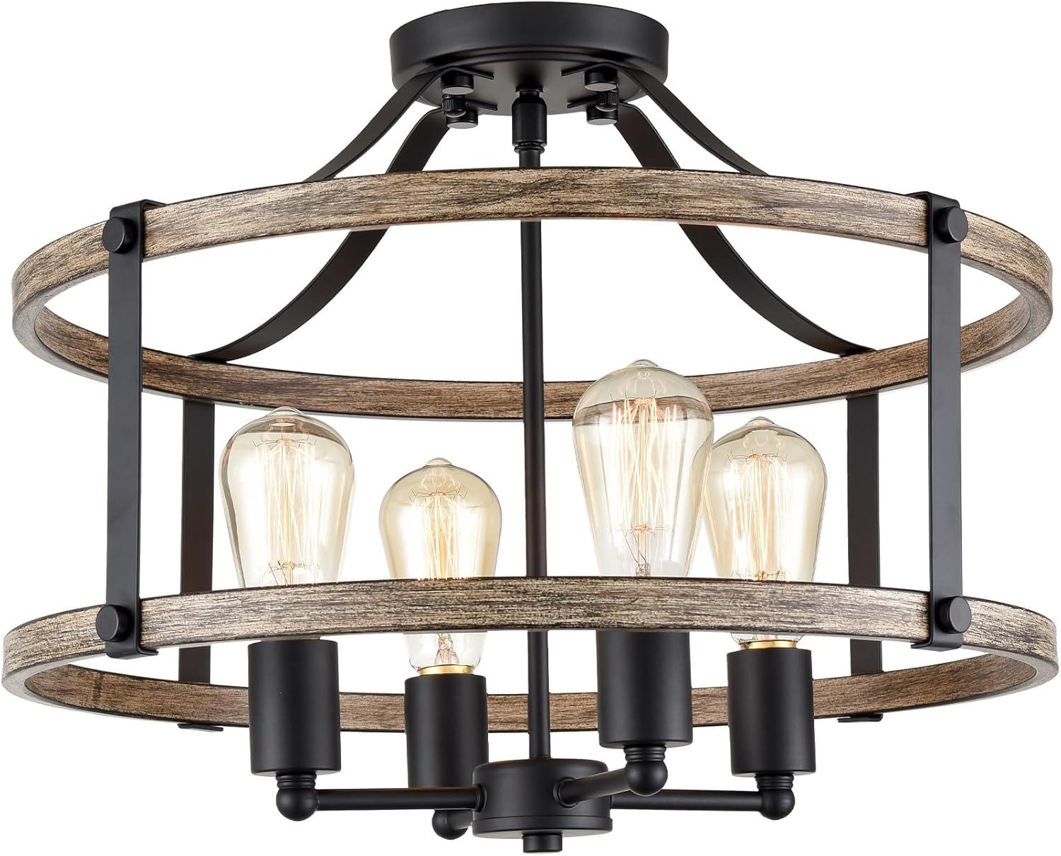 Farmhouse Ceiling Light Fixtures Ceiling Semi Flush Mount Chandelier