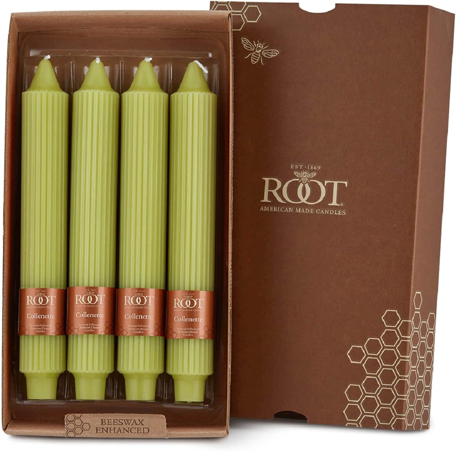 Grecian Collenette Unscented Taper Candle (Set of 4)
