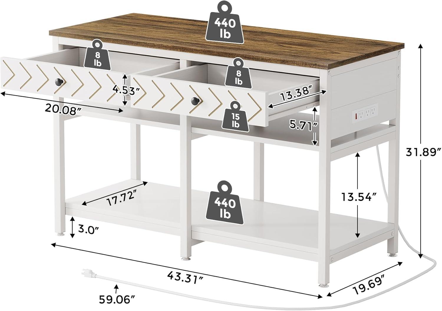 Tucker Murphy Pet™ 40-50 Gallon Aquarium Stand with Charging Station