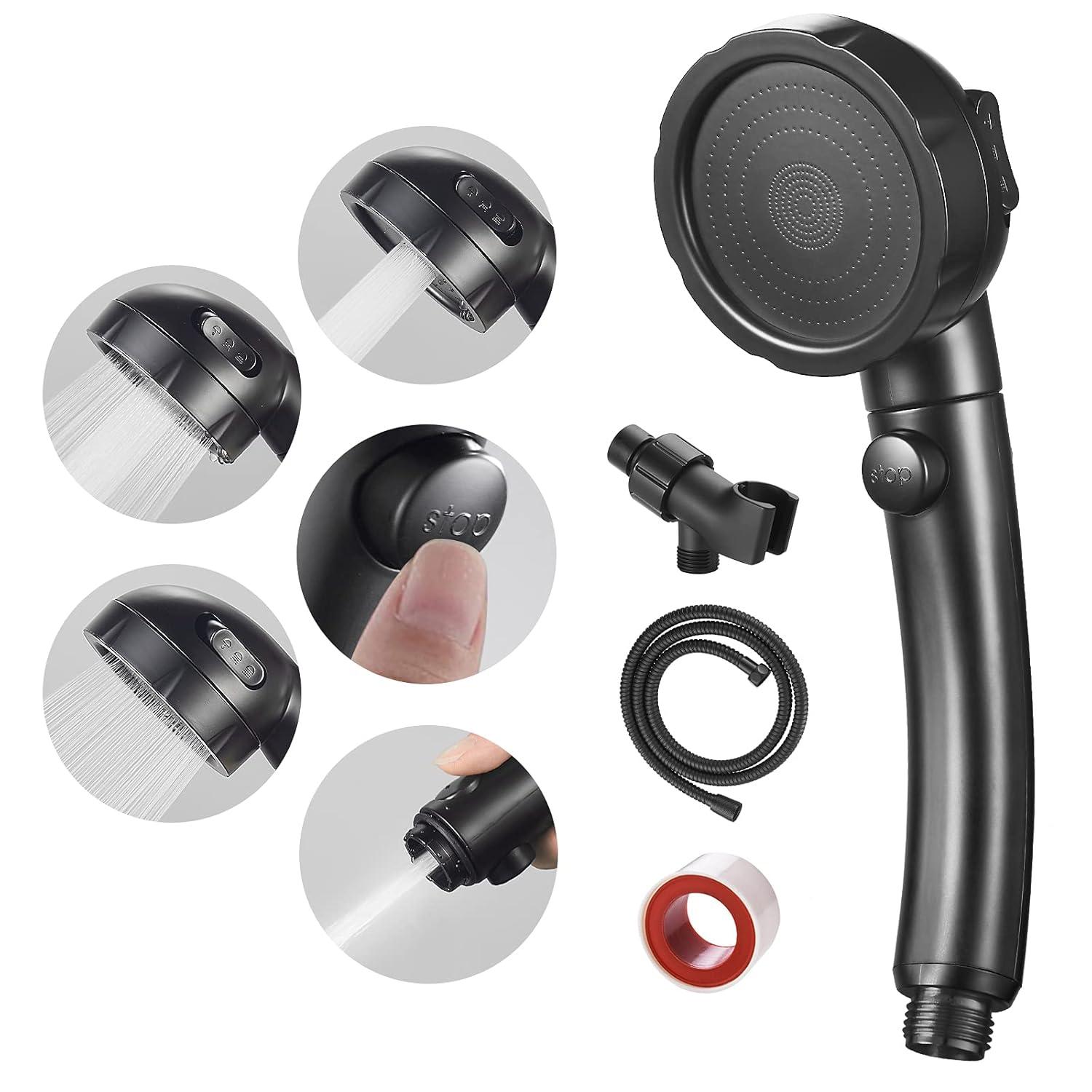 High Pressure Handheld Shower Head with ON/OFF Pause Switch, 3 Spray Modes Shower Head