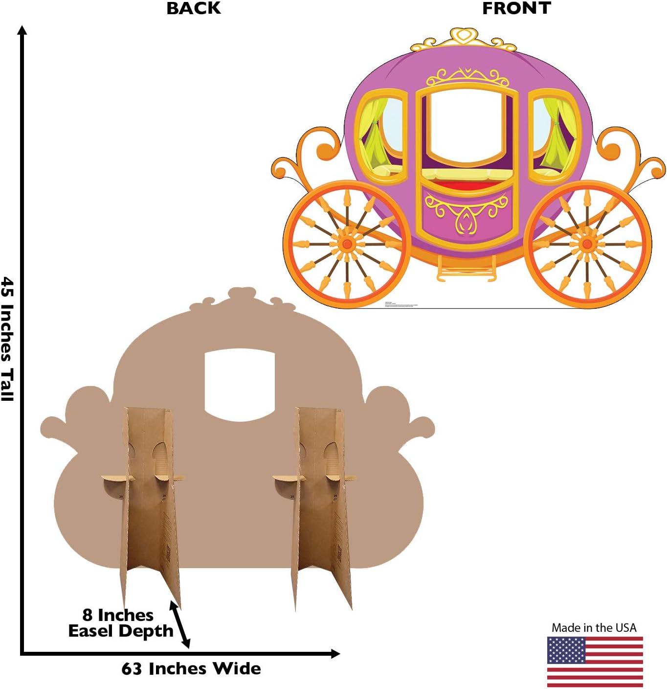 Purple and Orange Princess Carriage Cardboard Stand-in