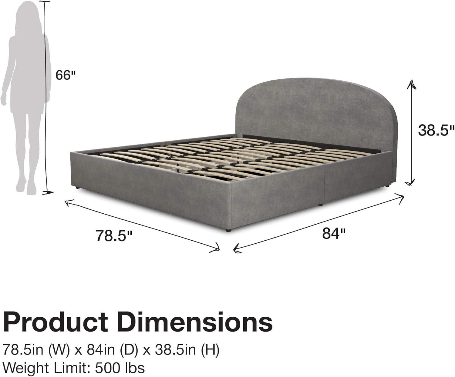 Moon Upholstered Platform Storage Bed