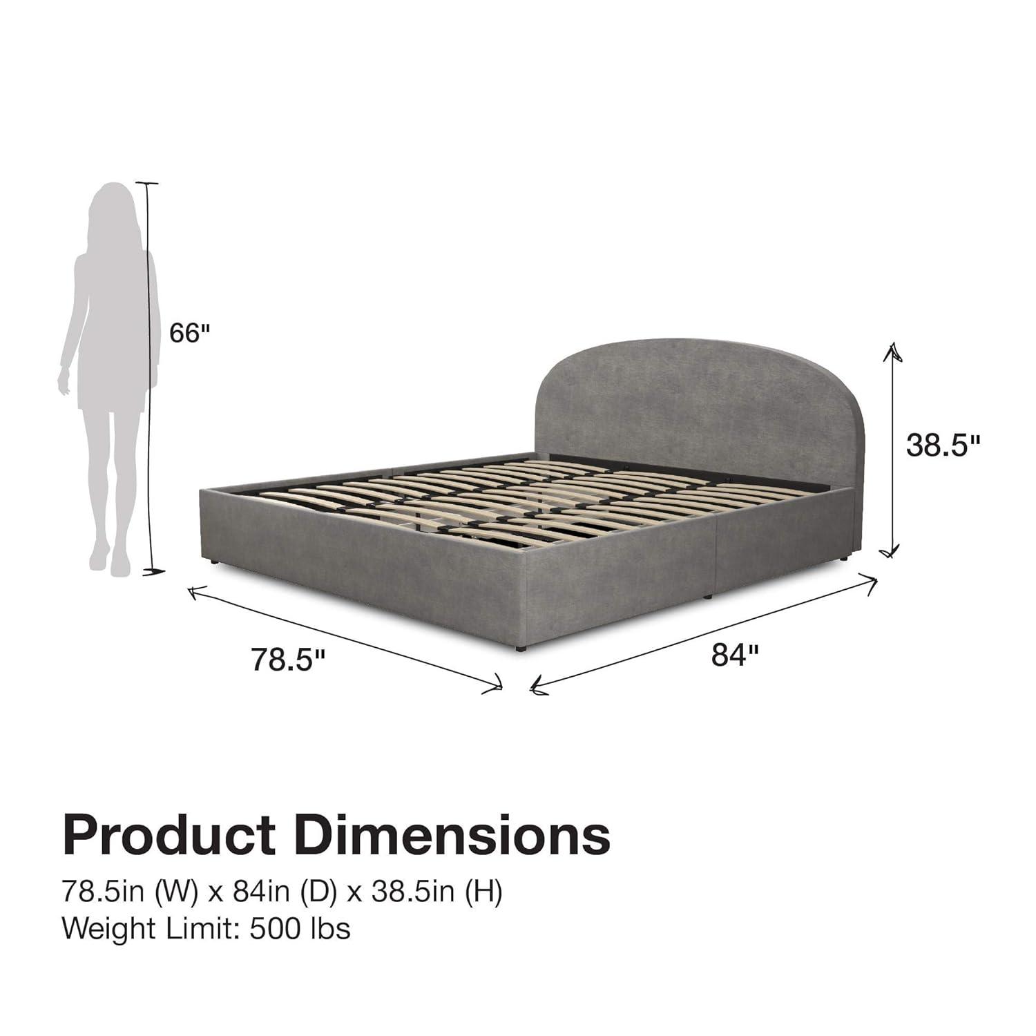 Moon Upholstered Platform Storage Bed