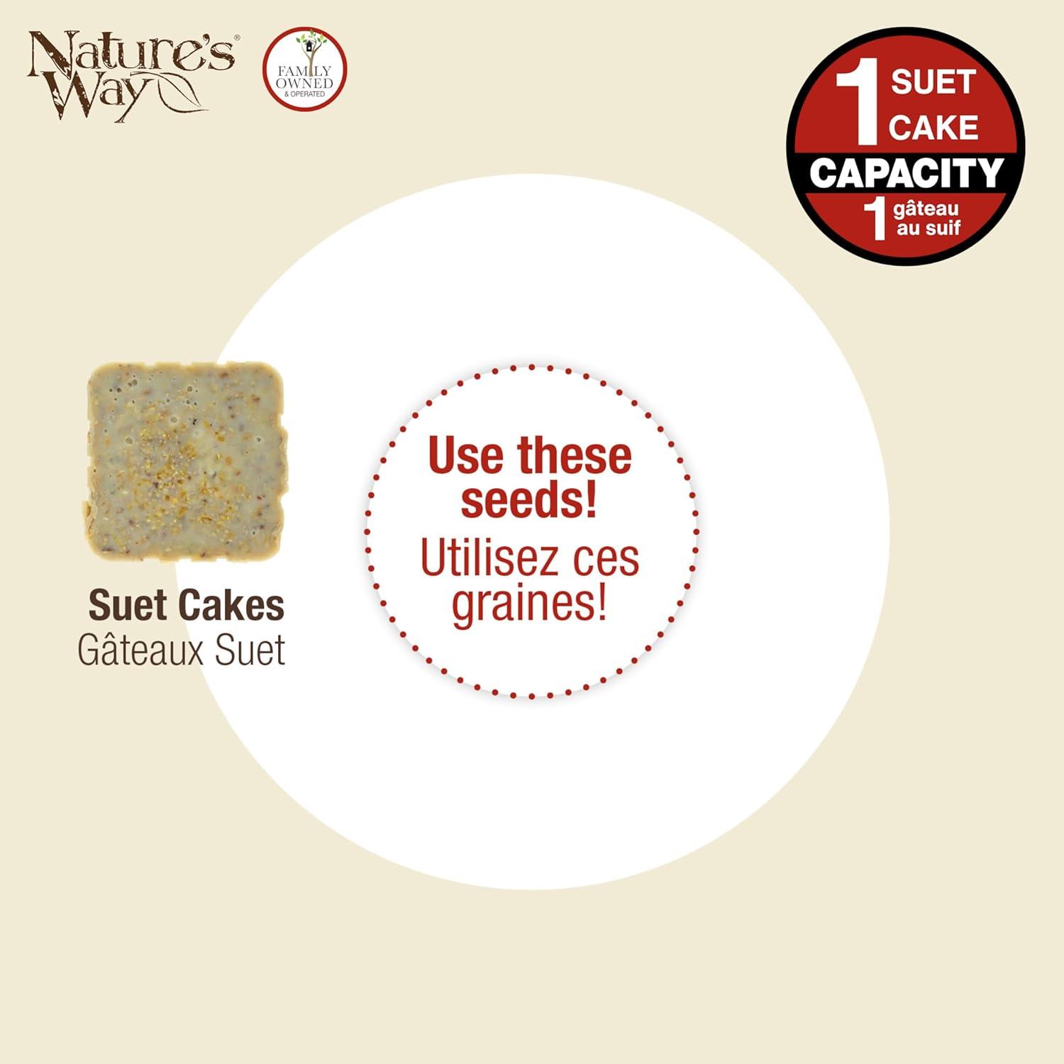 'Nature's Way Cedar Suet Upside-Down Bird Feeder 1 Cake, Brown