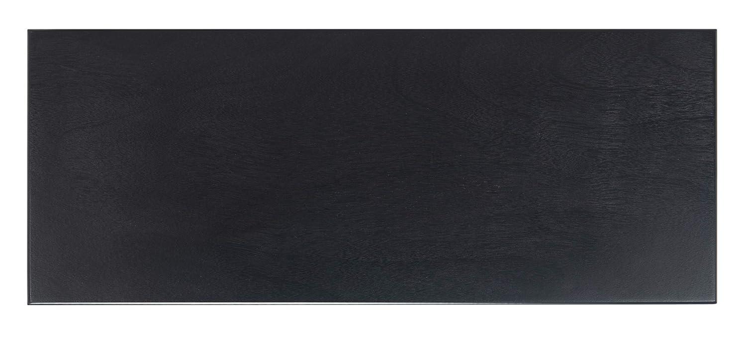 SAFAVIEH Malcolm Contemporary Black Storage Console Table (29.5 in. W x 13.4 in. D x 26 in. H)
