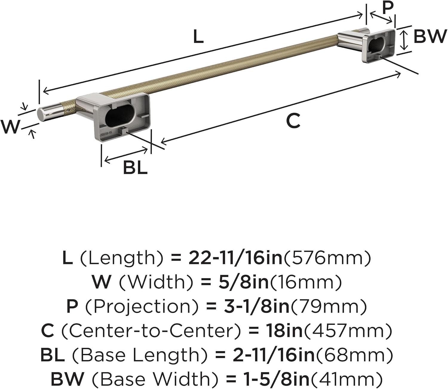 Amerock Esquire Wall Mounted Towel Bar