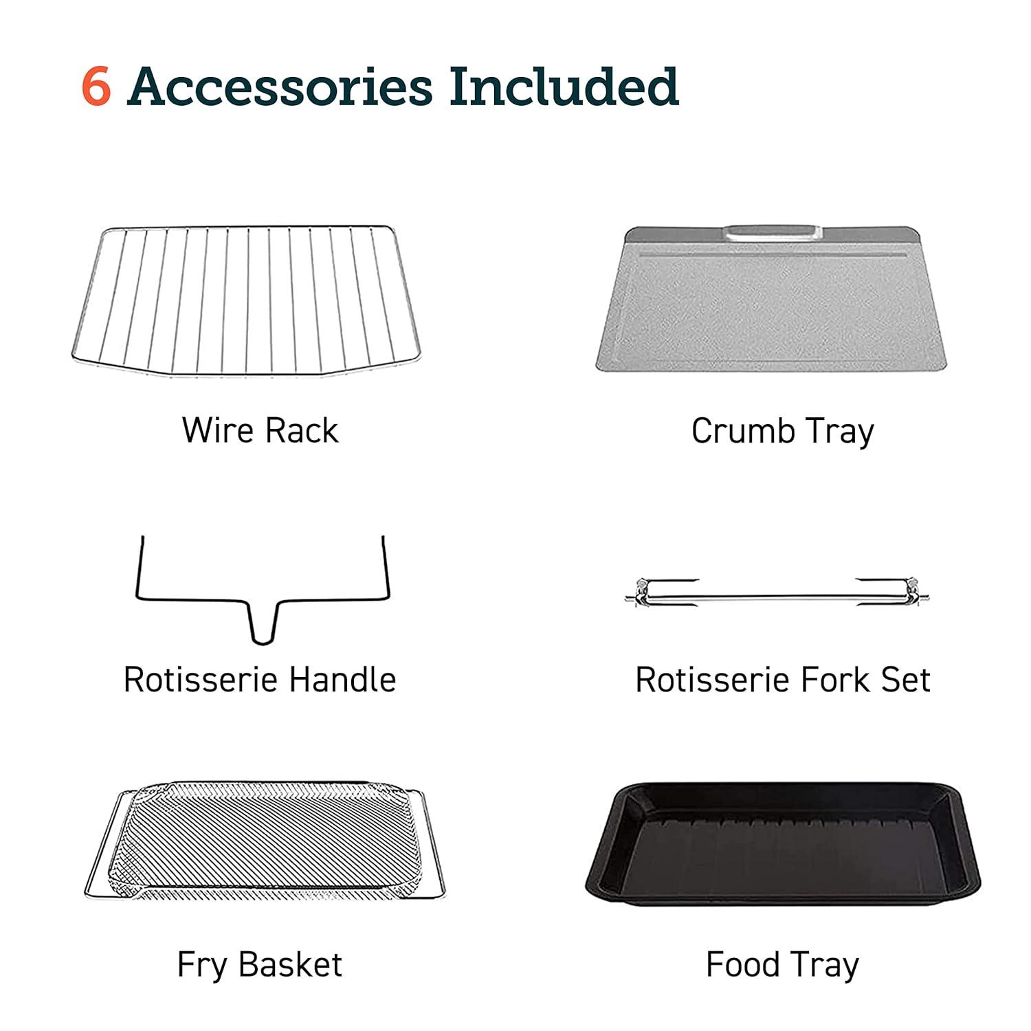 Silver Digital 32QT Smart Air Fryer Toaster Oven