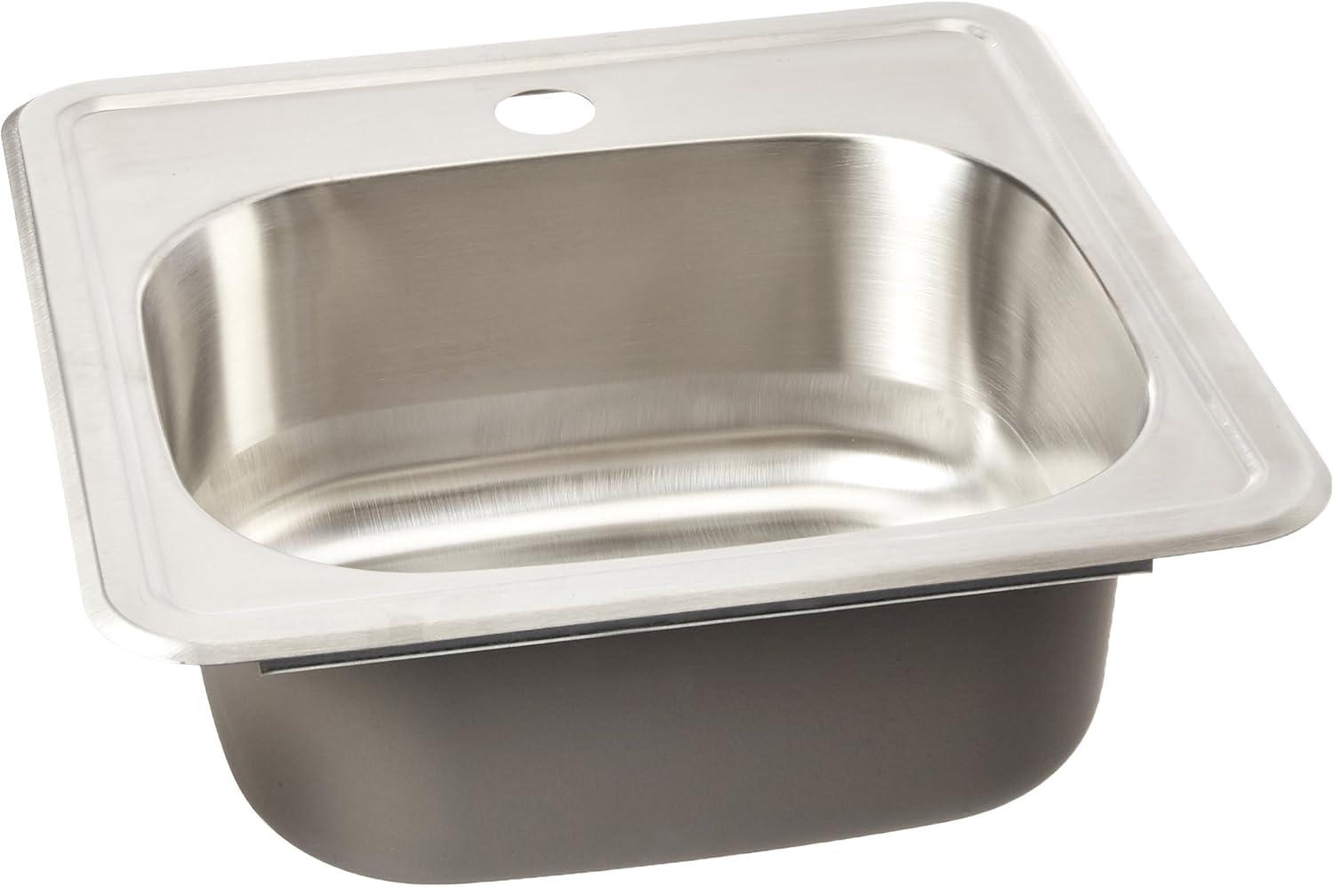 Craftsmen Series 15'' L Drop-In Single Bowl Stainless Steel Kitchen Sink