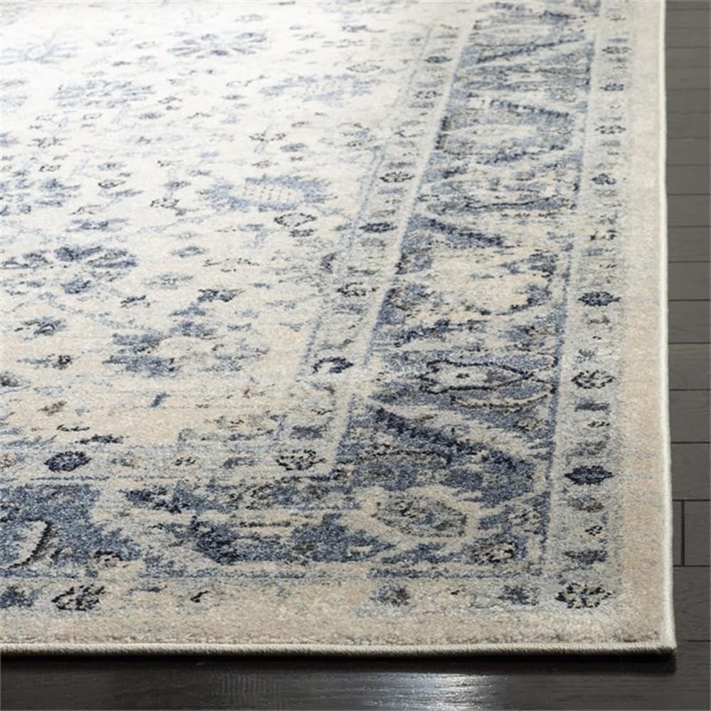 SAFAVIEH Charleston Tangier Floral Area Rug, Ivory/Blue, 9' x 12'