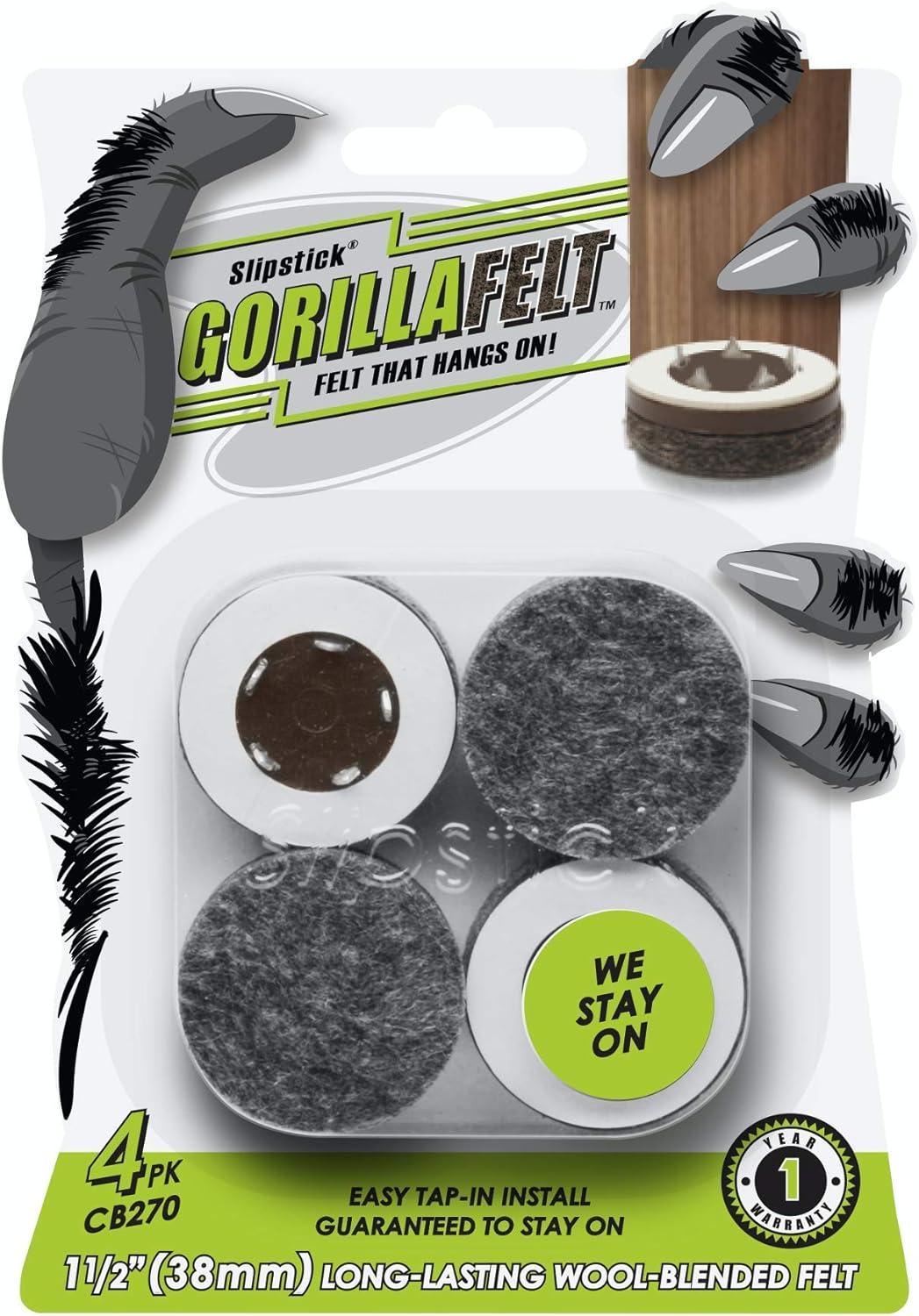 Slipstick GorillaFelt 1.5 inch Grey/Brown Plastic