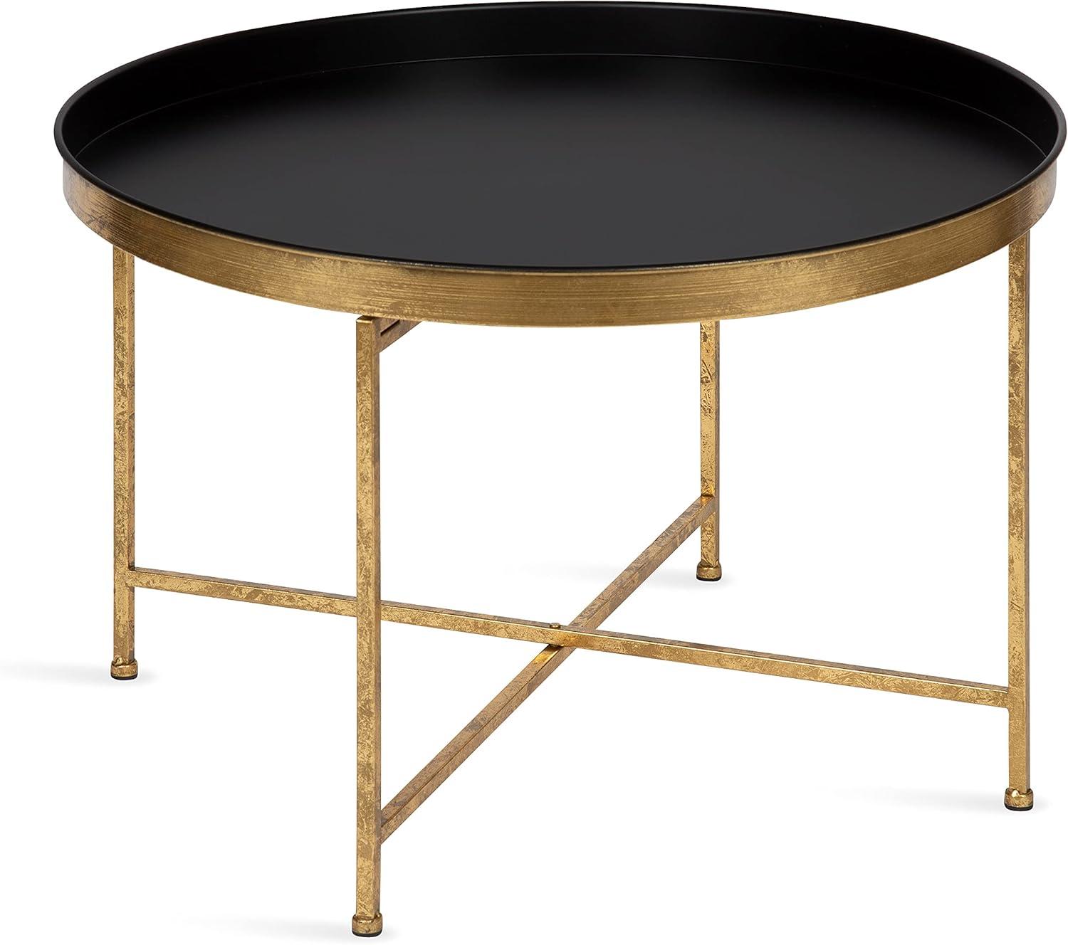 Kate and Laurel Celia Round Metal Coffee Table