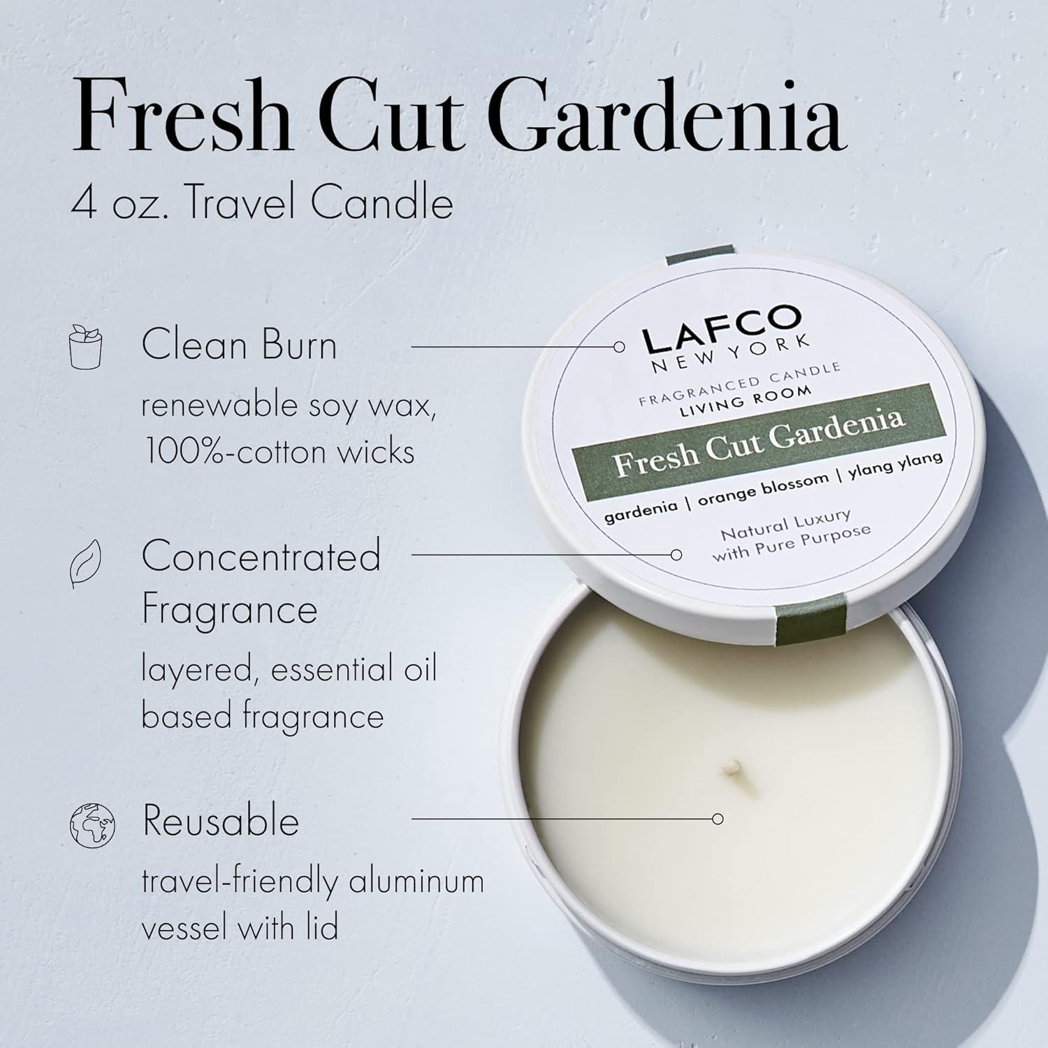 Gardenia Bliss White Soy Travel Candle with Non-Toxic Clean Burn