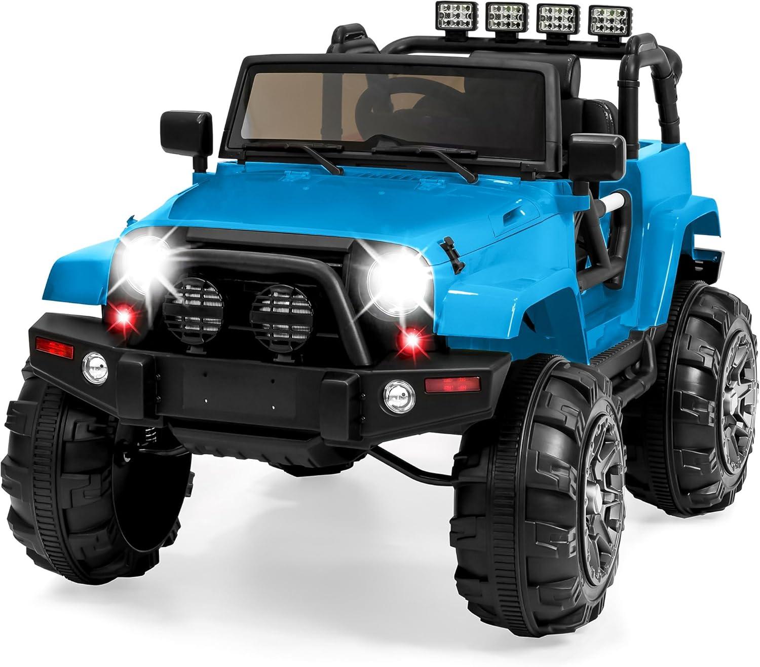 Best Choice Products 12V Kids Ride On Truck Car w/ Remote Control, Spring Suspension, Bluetooth, LED Lights