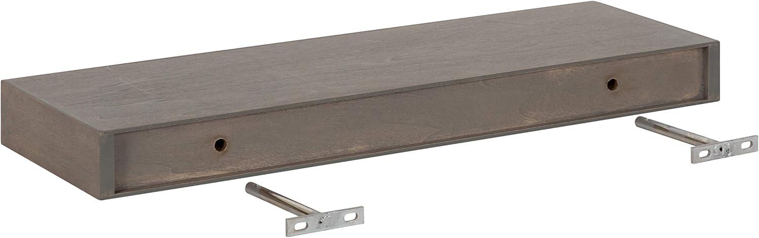 2pc 24" Havlock Wood Shelf Set Black - Kate & Laurel All Things Decor: Solid Wood, Easy Wall Mount