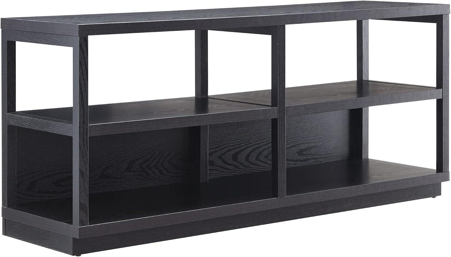 Thalia Modern Black MDF 55" TV Stand with Open Shelving