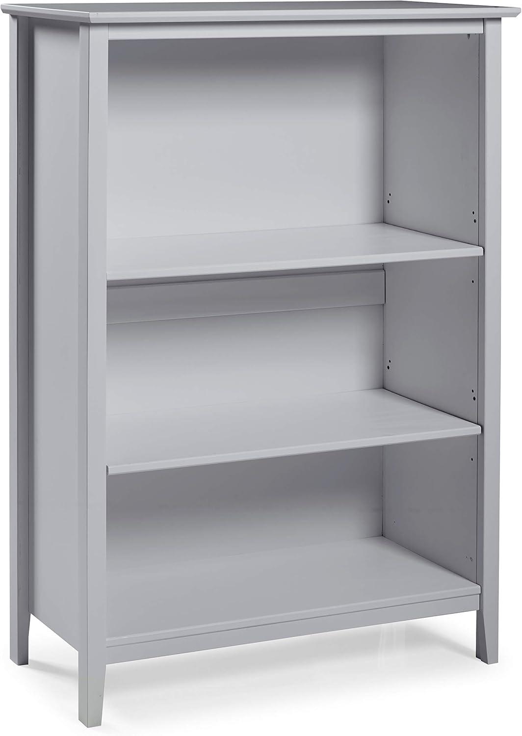 Simplicity Tall 3-Shelf Kids Bookcase in Dove Gray