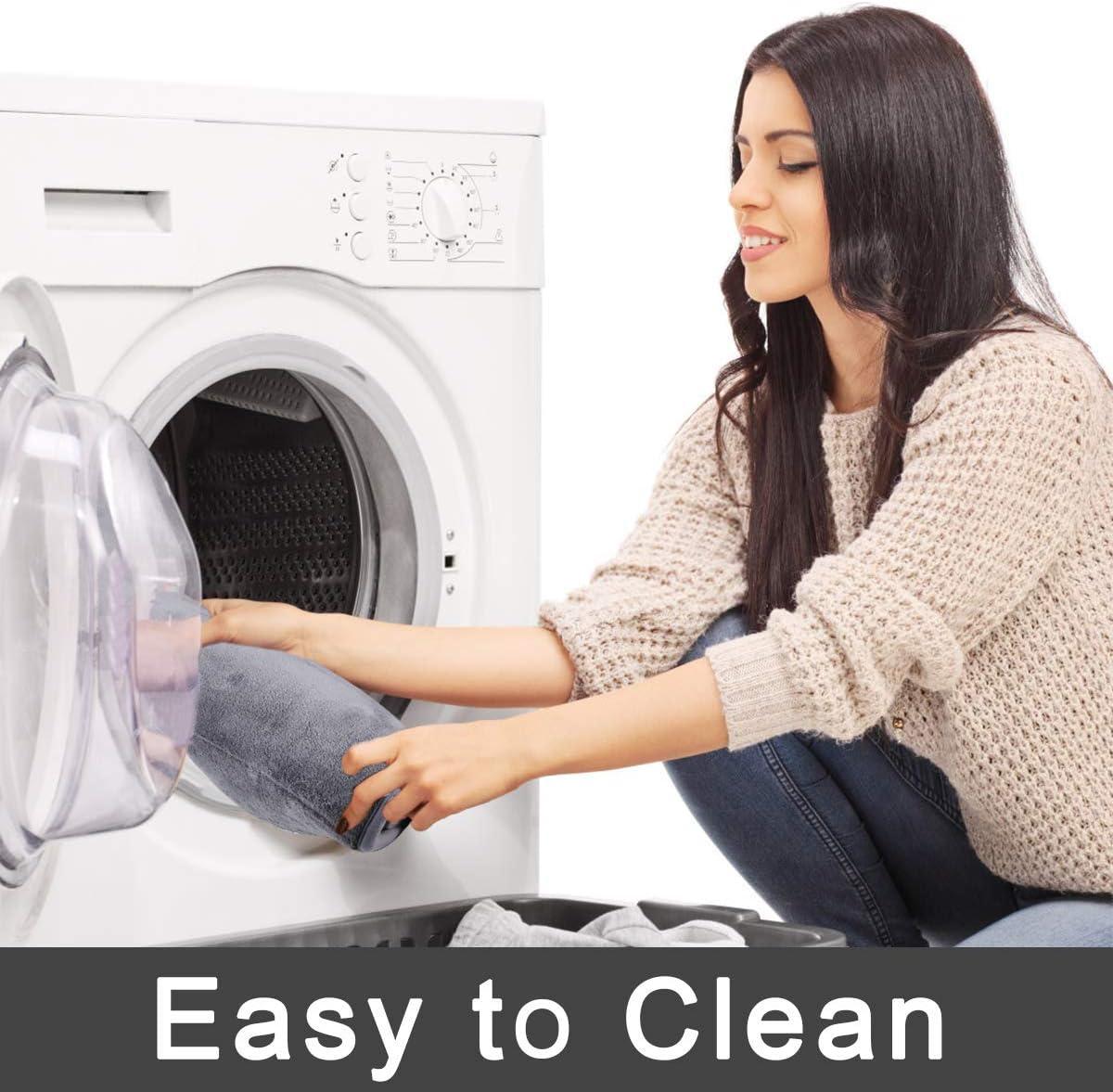 Yimobra Memory Foam Toilet Bath Mat U-Shaped, Commode Contour Rug, Soft and Comfortable, Super Water Absorption, Non-Slip, Thick, Machine Wash and Easier to Dry for Bathroom, 24 X 20 Inches,