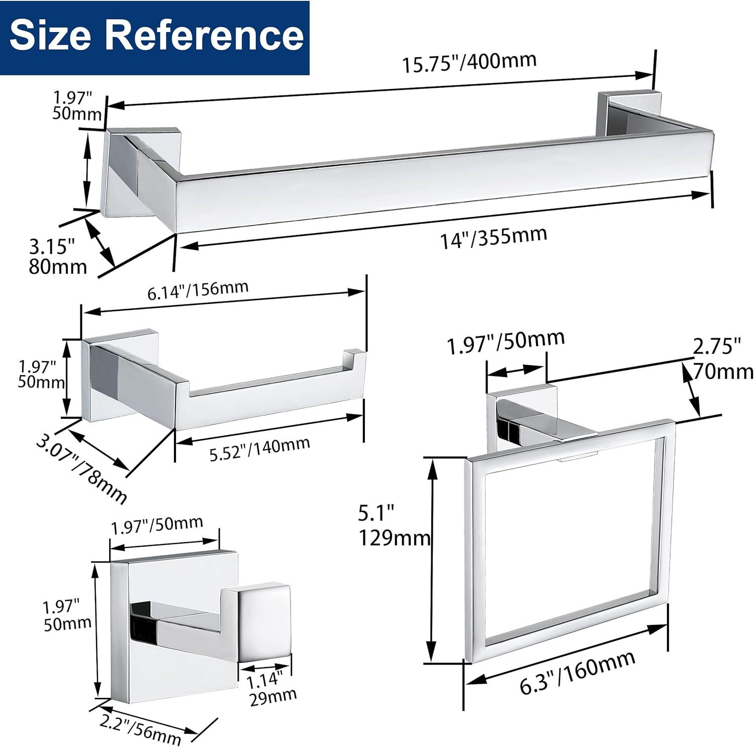 5-Piece Bathroom Hardware Set