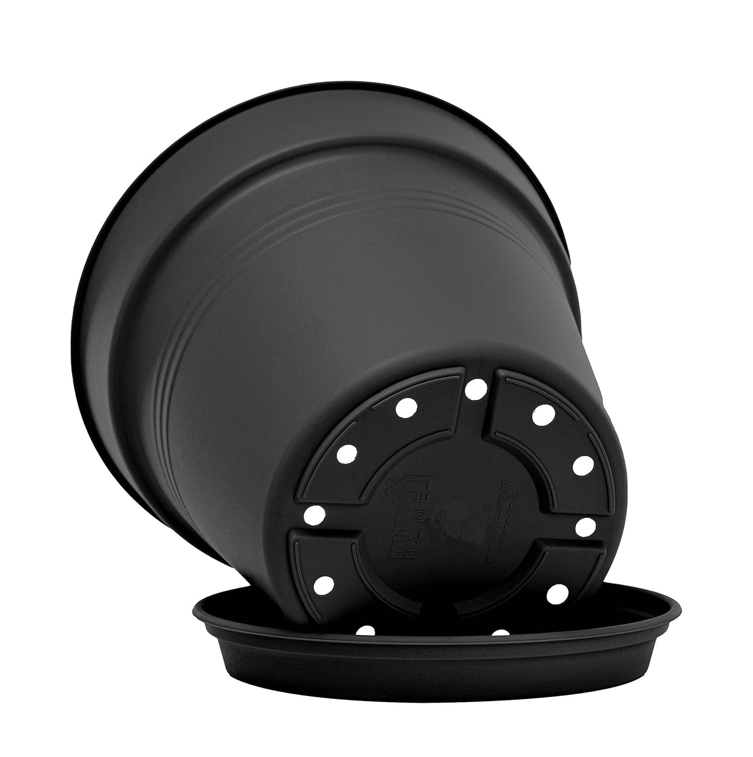 Mintra Garden Pots 4pk (Black, 11cm Diameter (4.3in))