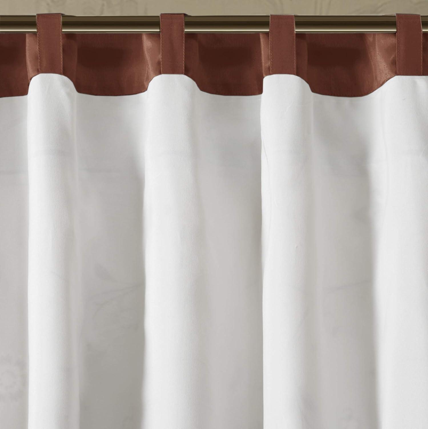 Madison Park Serene Floral Embroidered 50'' W Window Valance