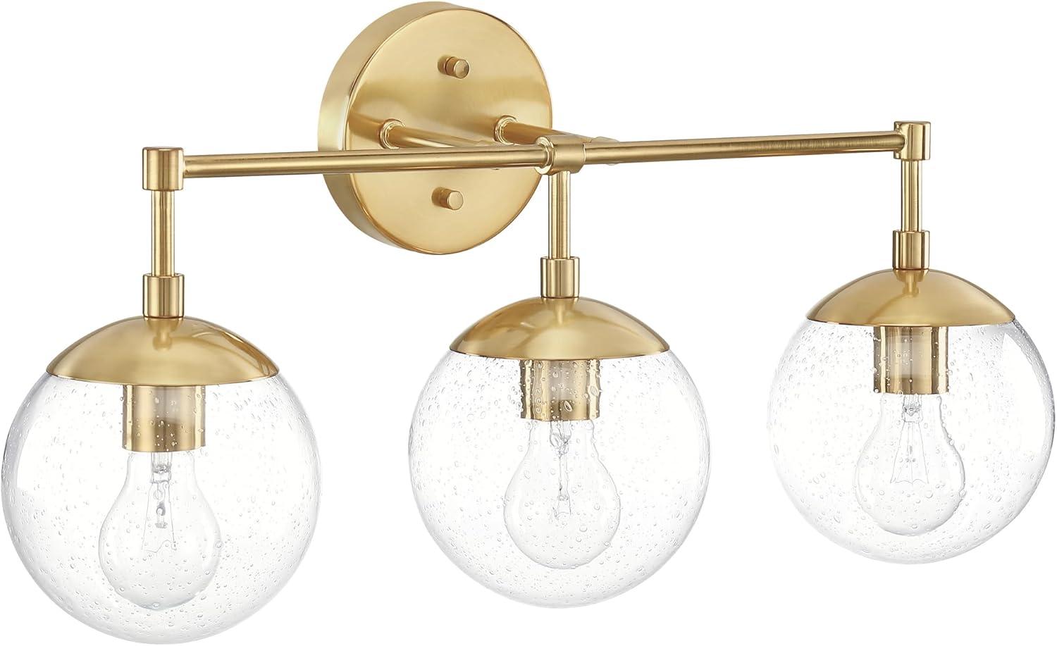 Design House  Gracelyn Vanity Light in Satin Gold, 3-Light