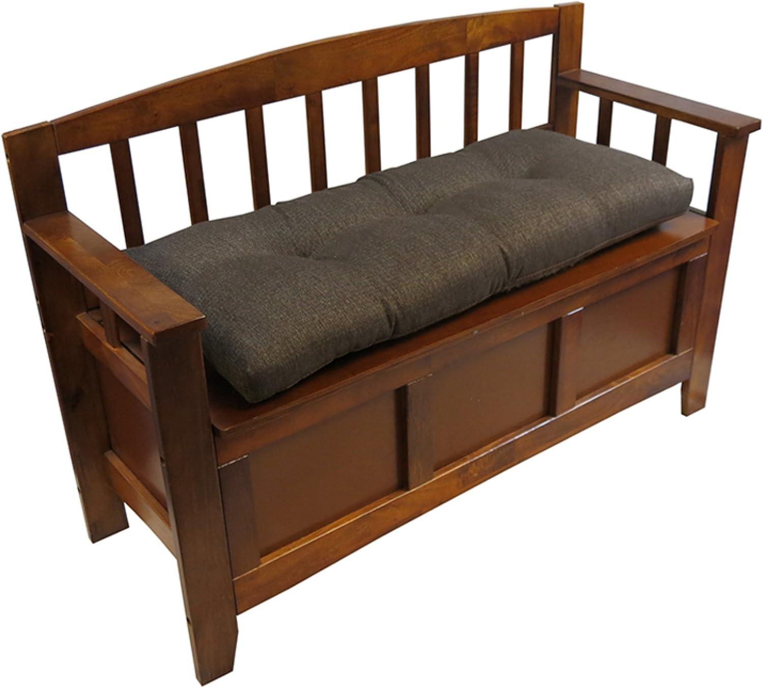 Gripper 35" Tufted Omega Universal Bench Cushion Gold: Indoor Woven Polyester Rectangle Seat, 3" Thick, 36"x14"
